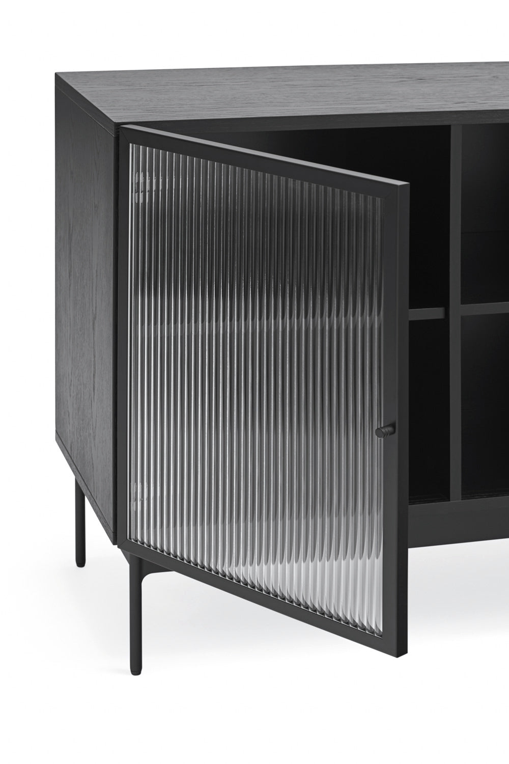 Buffet 4 portes 180x45 cm Blur de Teulat noir