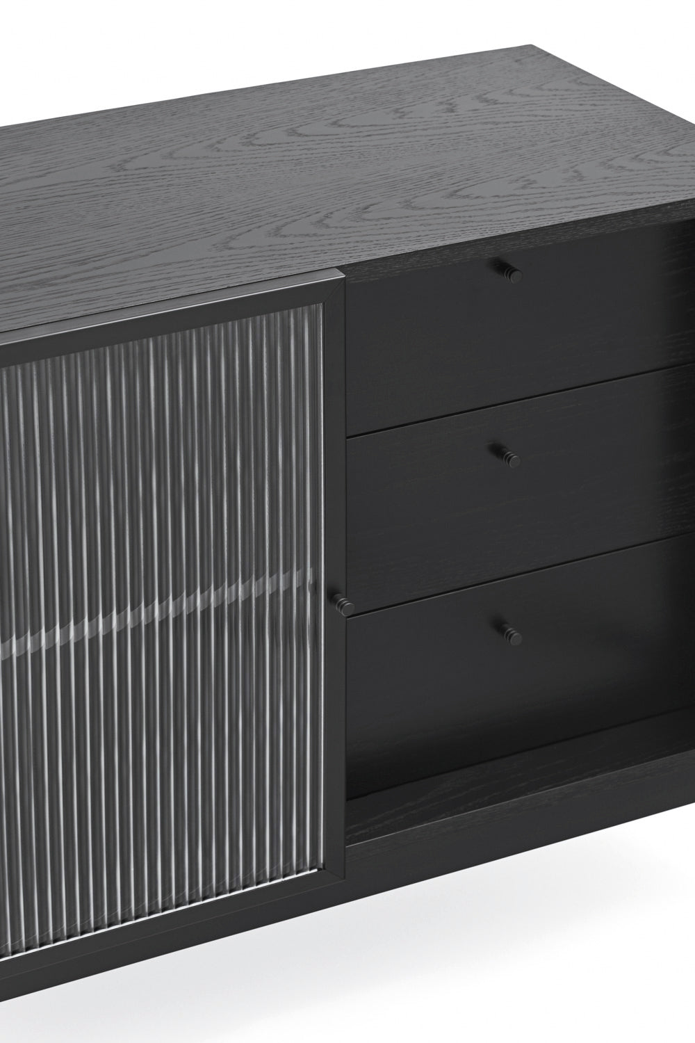 Buffet 4 portes 180x45 cm Blur de Teulat noir