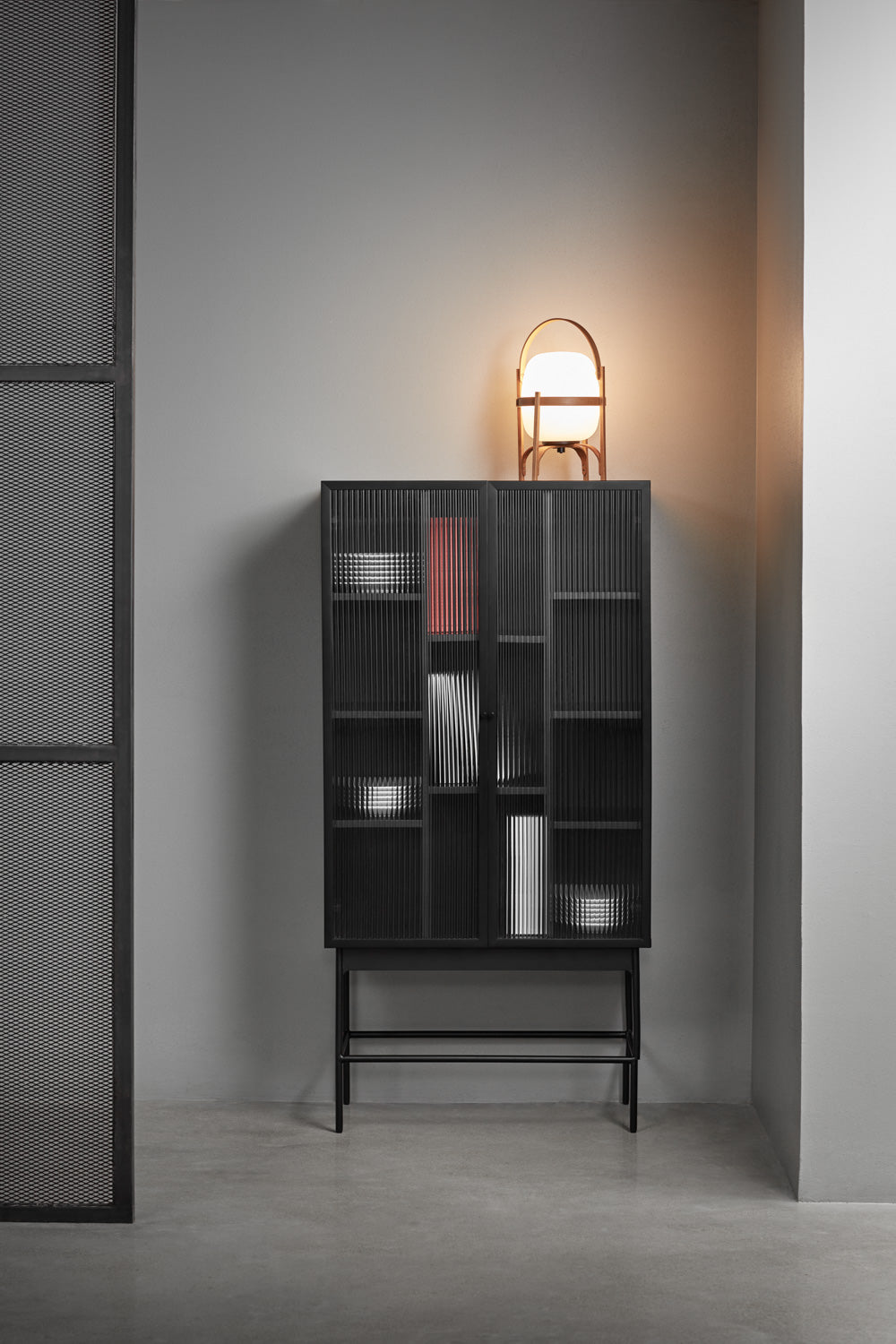 Buffet moderne 2 portes 70x140 cm Blur par Teulat noir