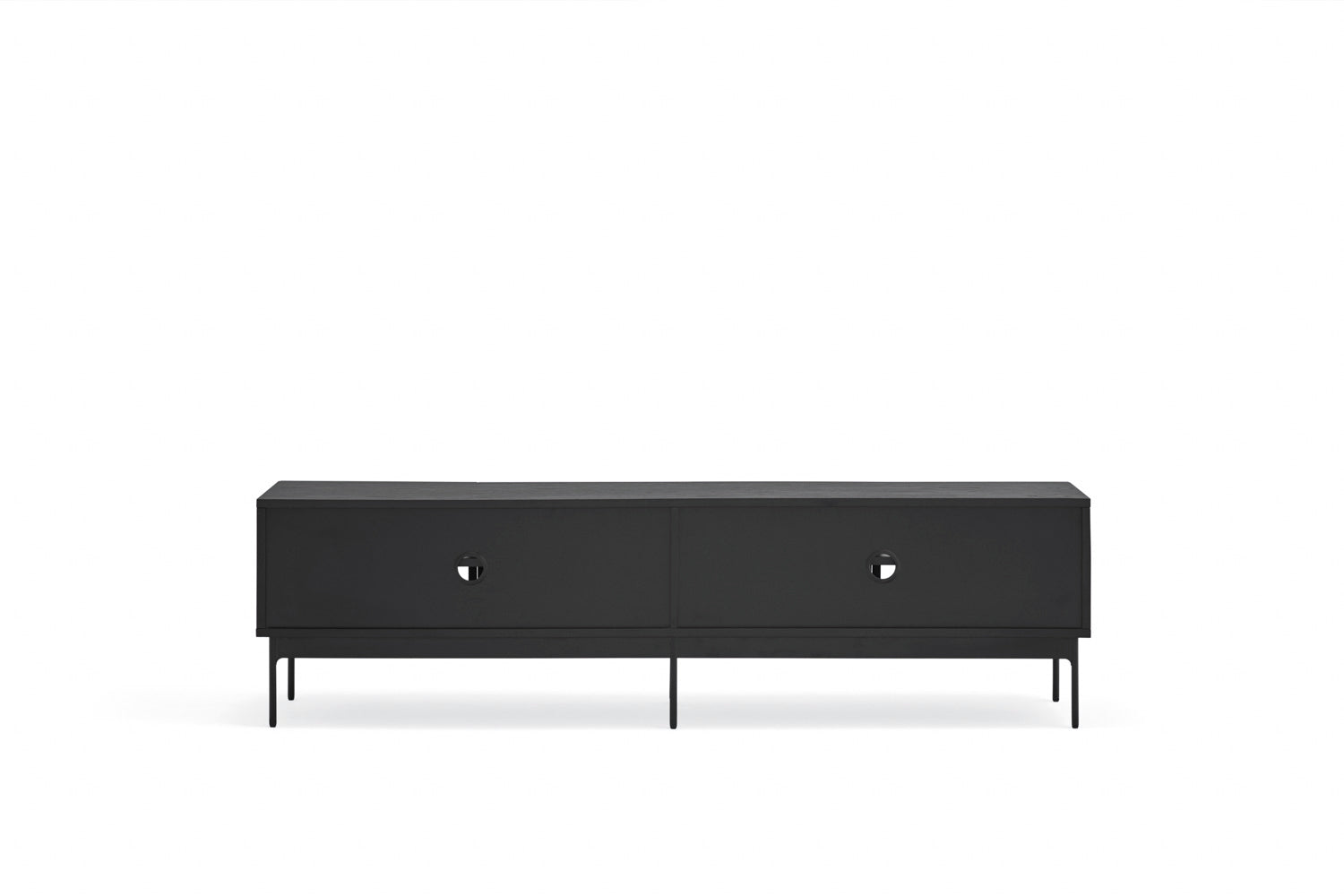 Meuble TV 4 portes vitrées 180x40 cm Blur par Teulat noir