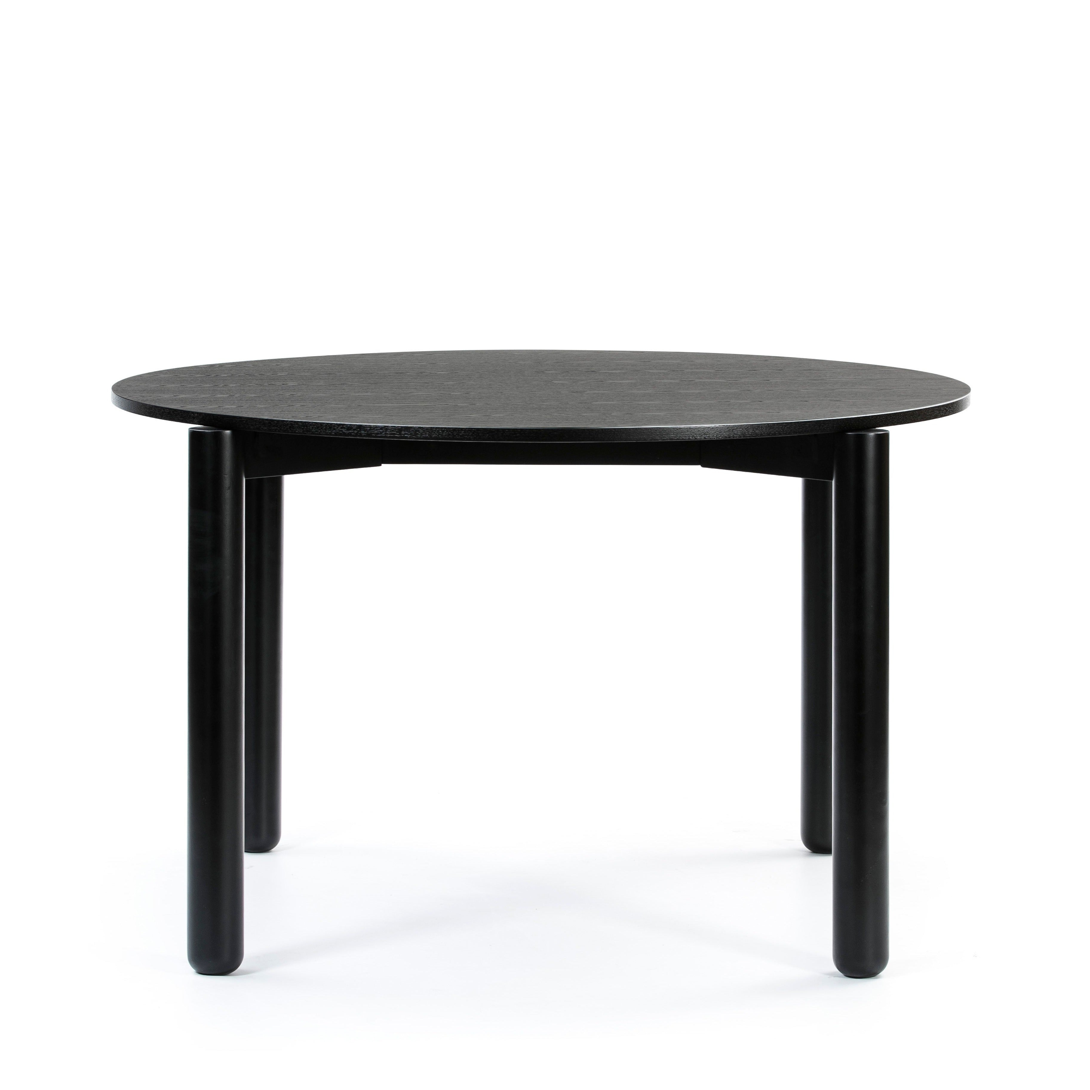 Table ronde à manger 4 places Ø120 cm Atlas en bois noir