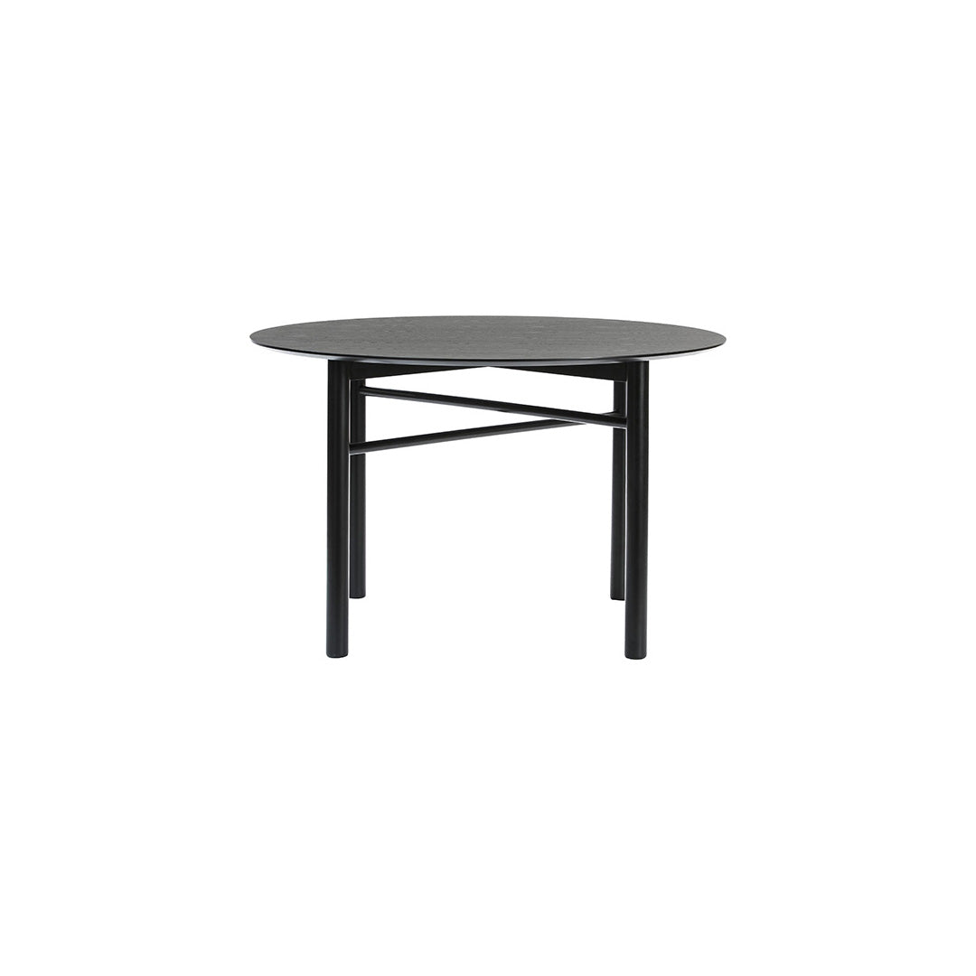 Table à manger Ø 120 cm Junco 4 places en bois noir