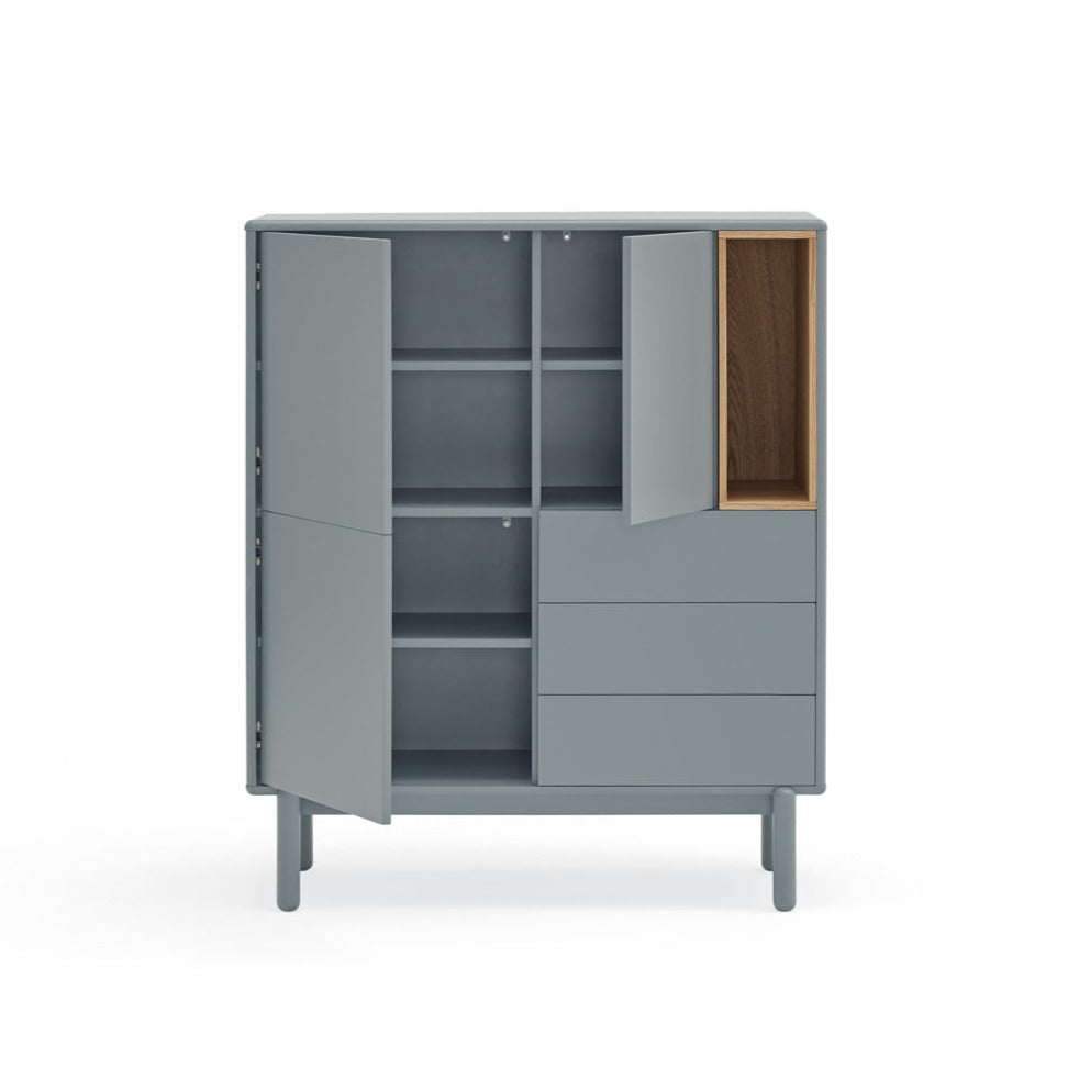 Buffet 3 portes 3 tiroirs 100x120 cm Corvo de Teulat gris perle