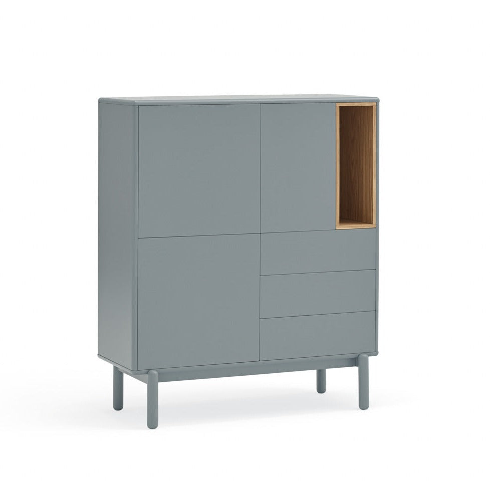 Buffet 3 portes 3 tiroirs 100x120 cm Corvo de Teulat gris perle