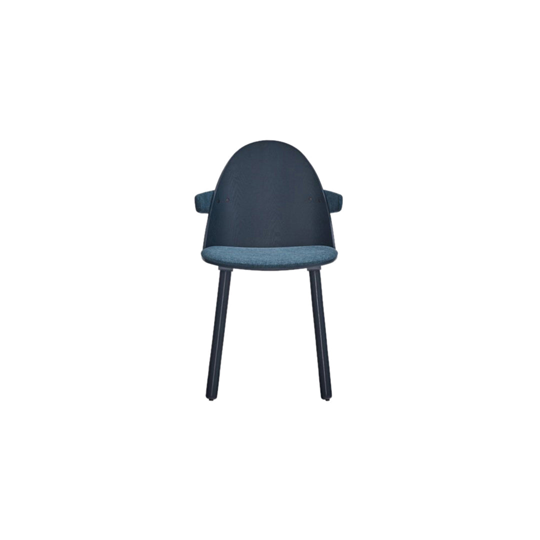 Lot de 2 chaises Uma bleue avec accoudoirs
