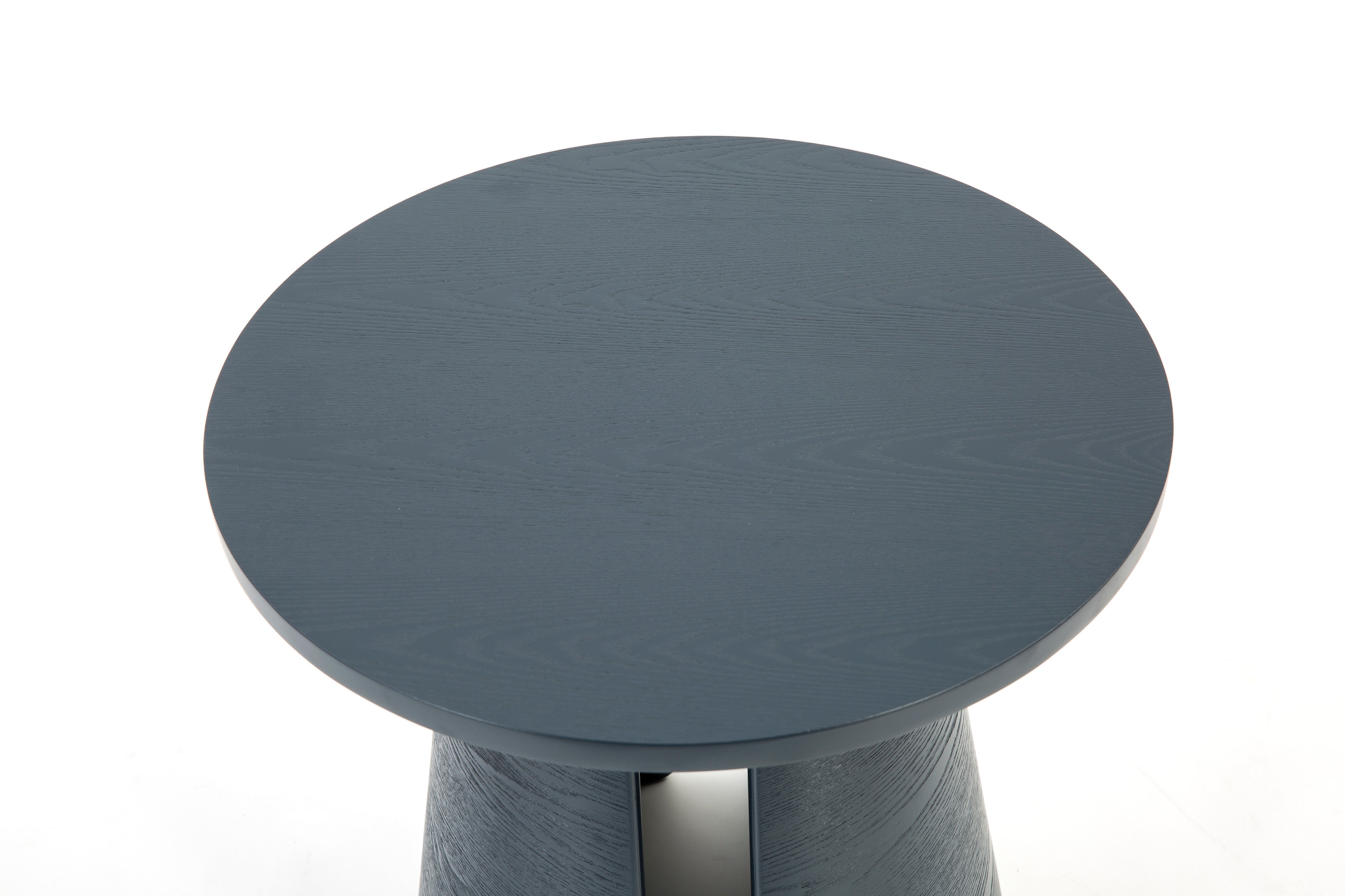 Table basse ronde Ø50 h50 cm Cep par Teulat en bois bleu
