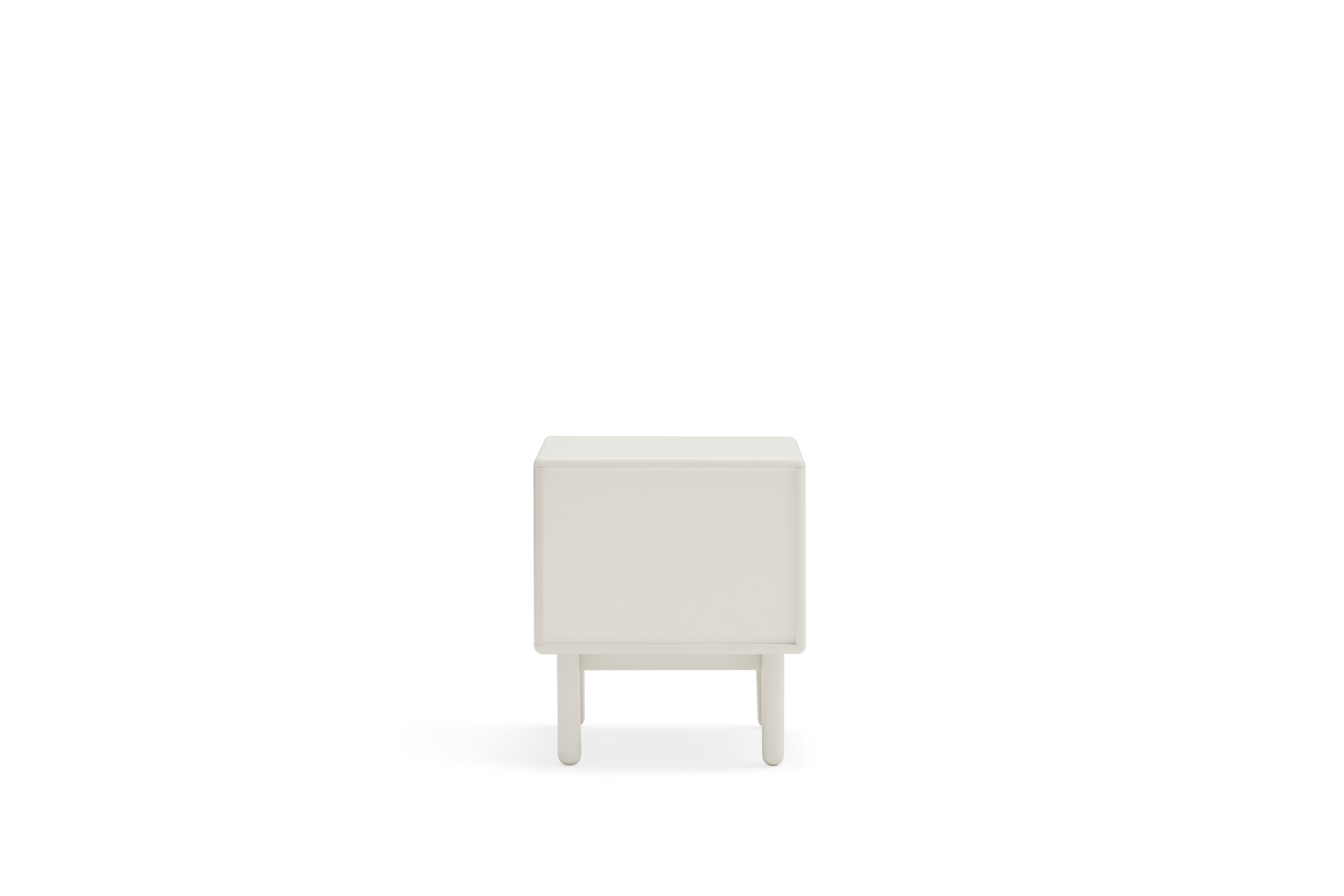 Table de chevet 2 tiroirs 48x35 cm Corvo de Teulat crème