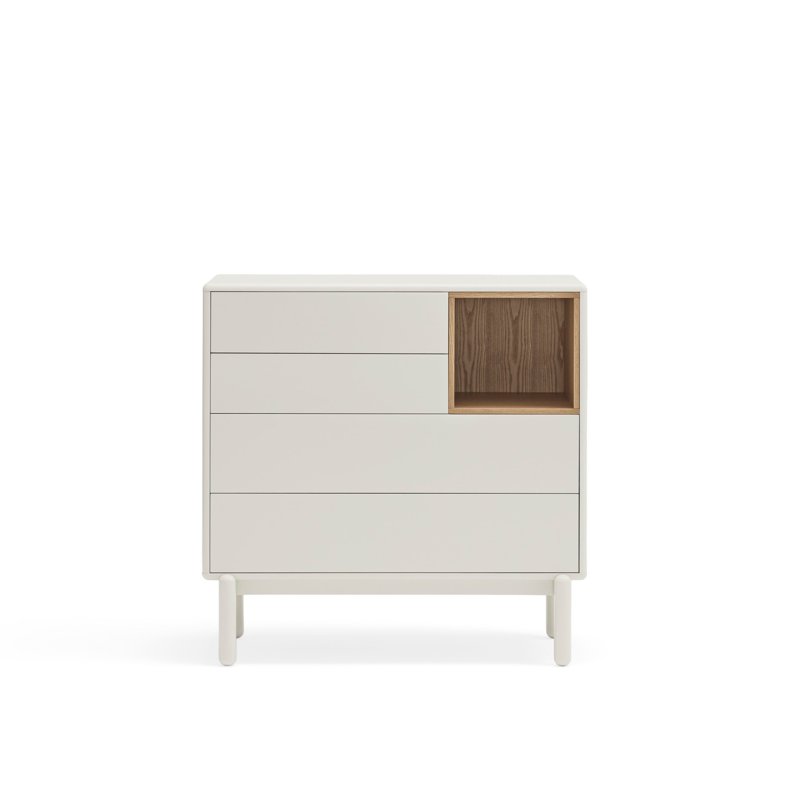 Commode 4 tiroirs 90x40 cm Corvo de Teulat crème