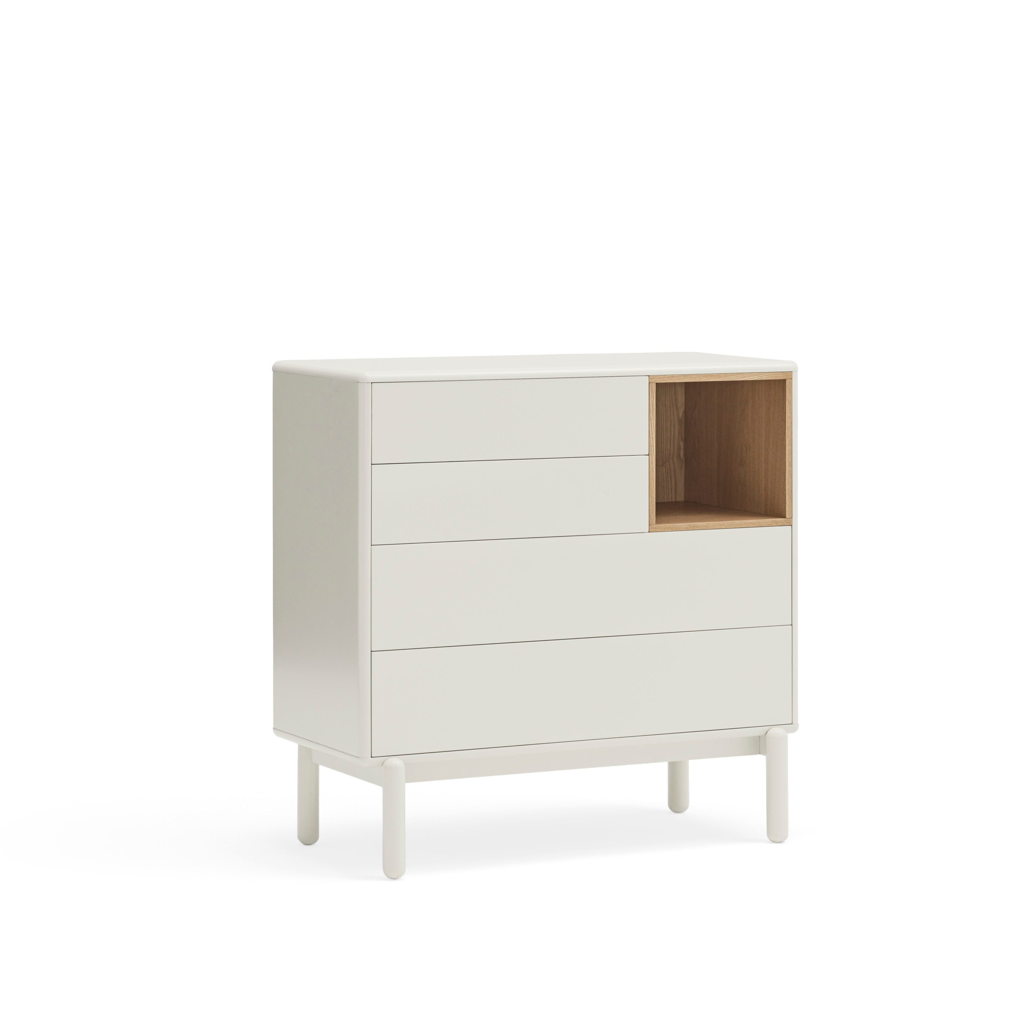 Commode 4 tiroirs 90x40 cm Corvo de Teulat crème