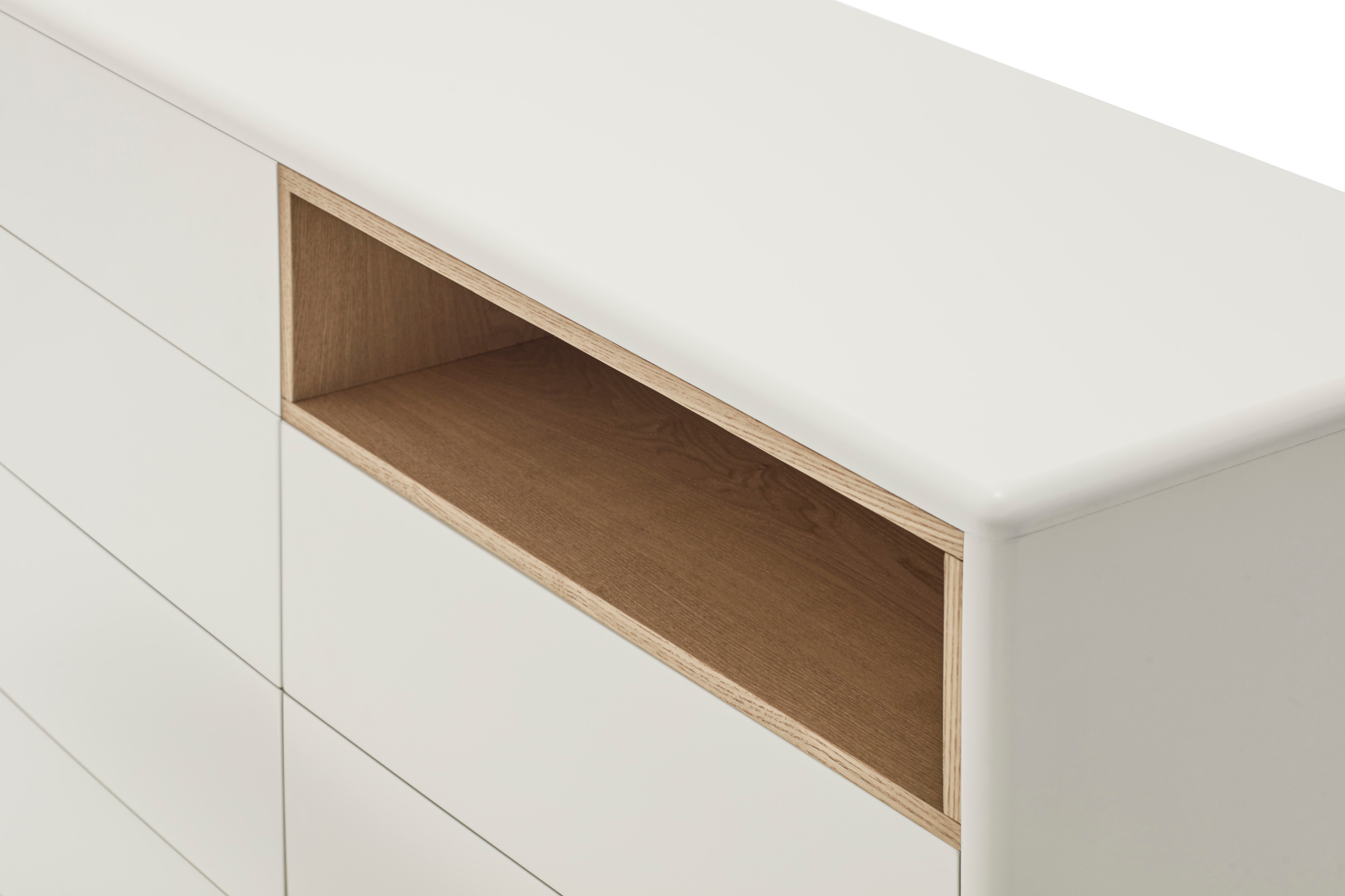 Commode 7 tiroirs 120x40 cm Corvo de Teulat crème