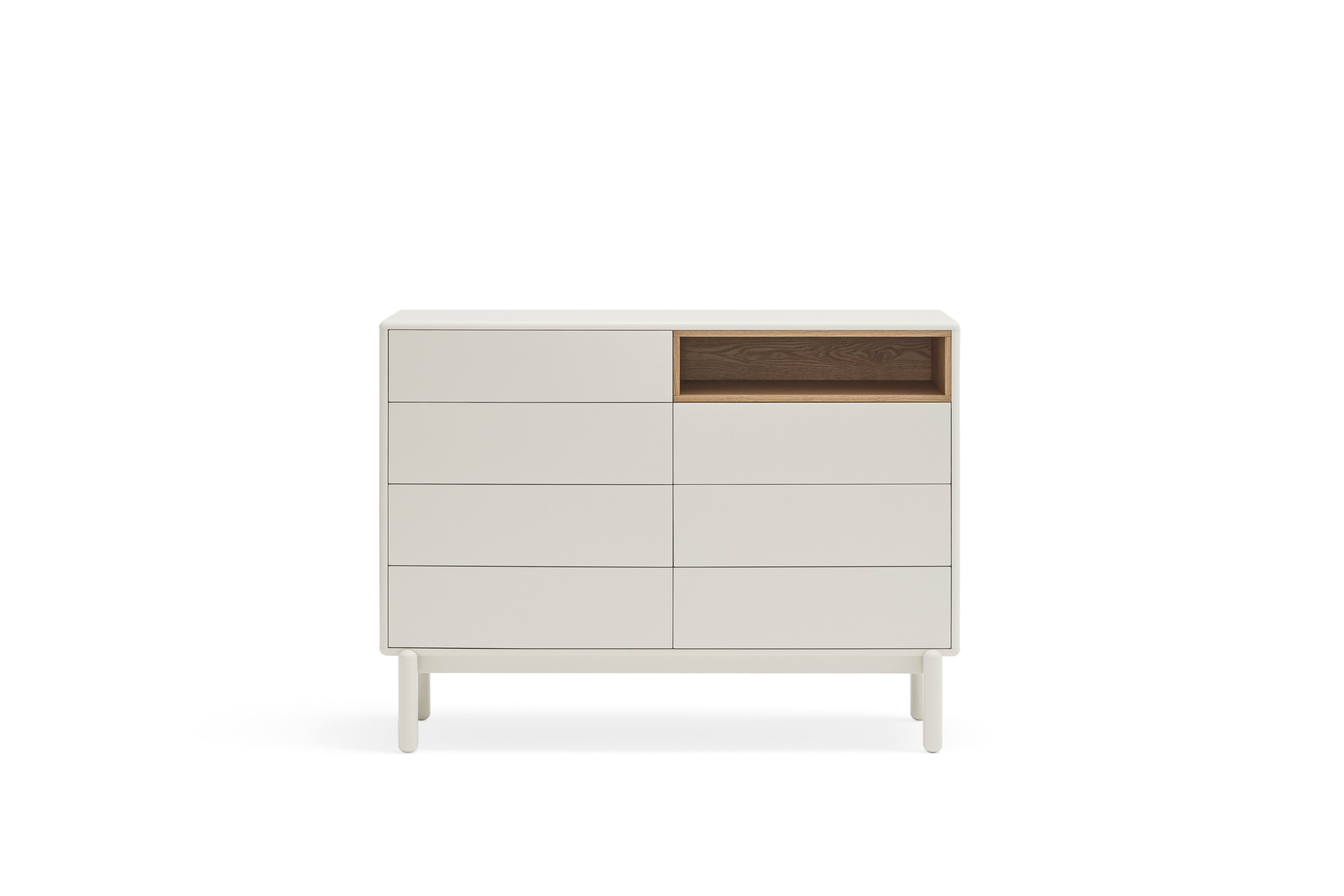 Commode 7 tiroirs 120x40 cm Corvo de Teulat crème