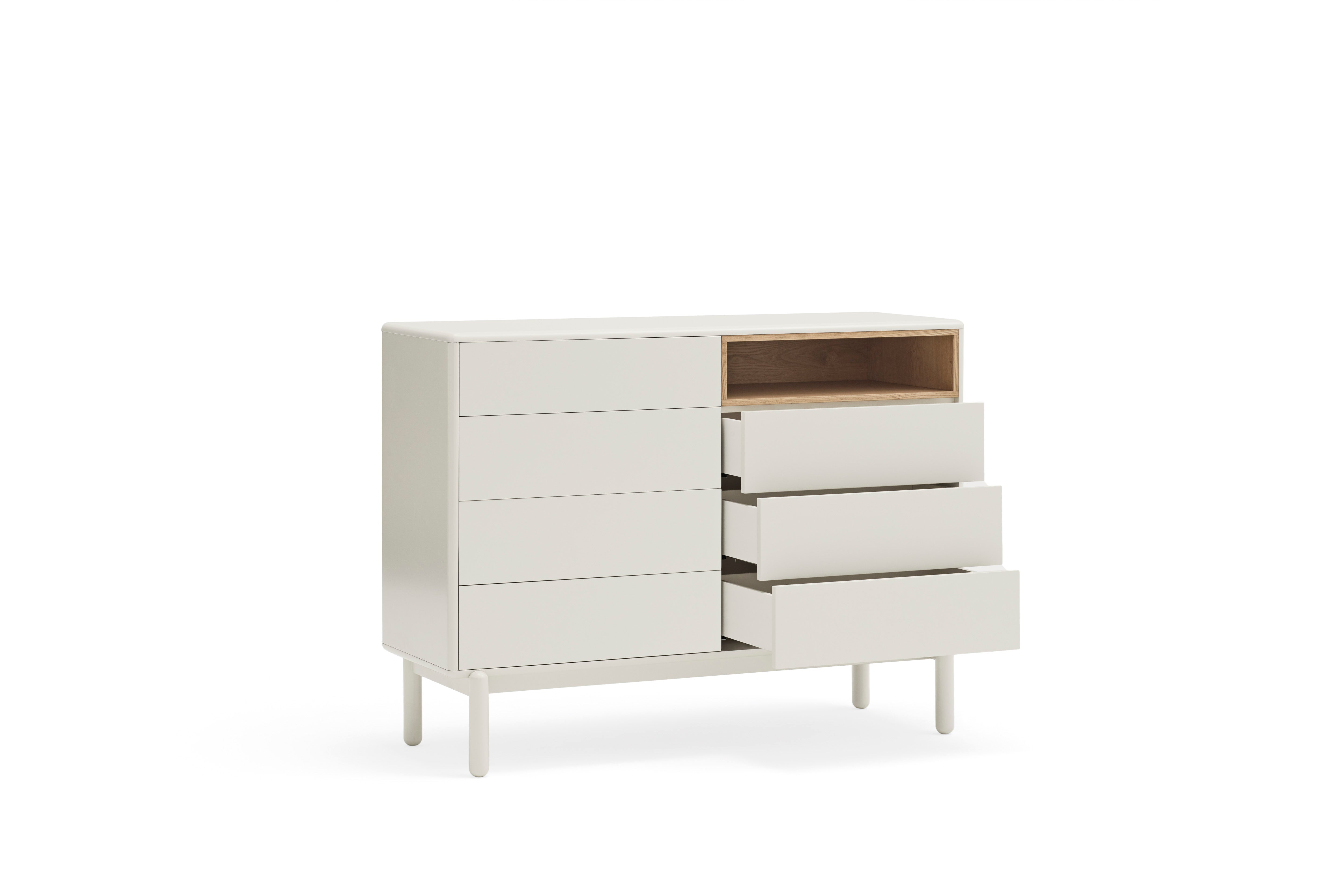 Commode 7 tiroirs 120x40 cm Corvo de Teulat crème