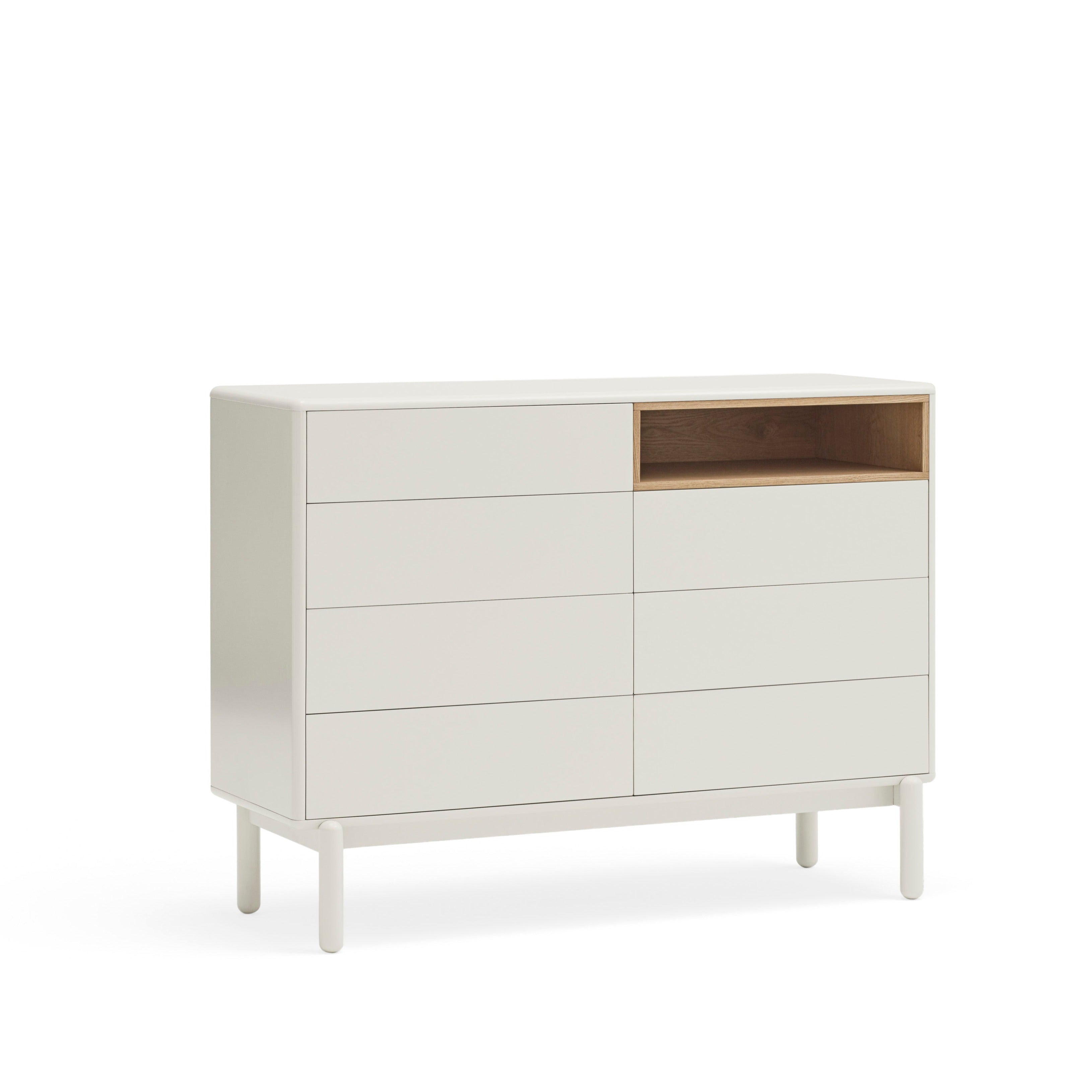 Commode 7 tiroirs 120x40 cm Corvo de Teulat crème