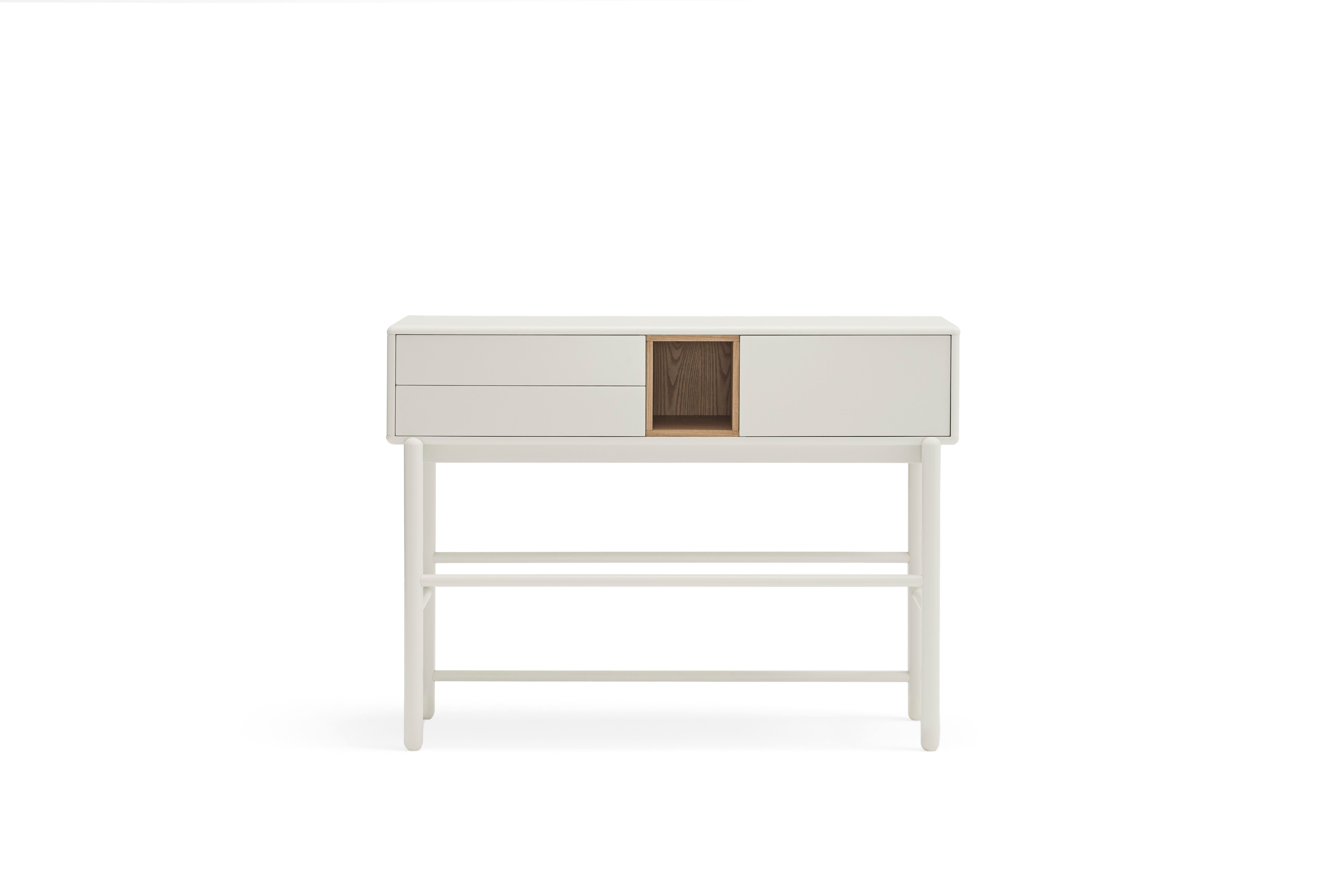 Console 2 tiroirs 120x35 cm Corvo de Teulat crème