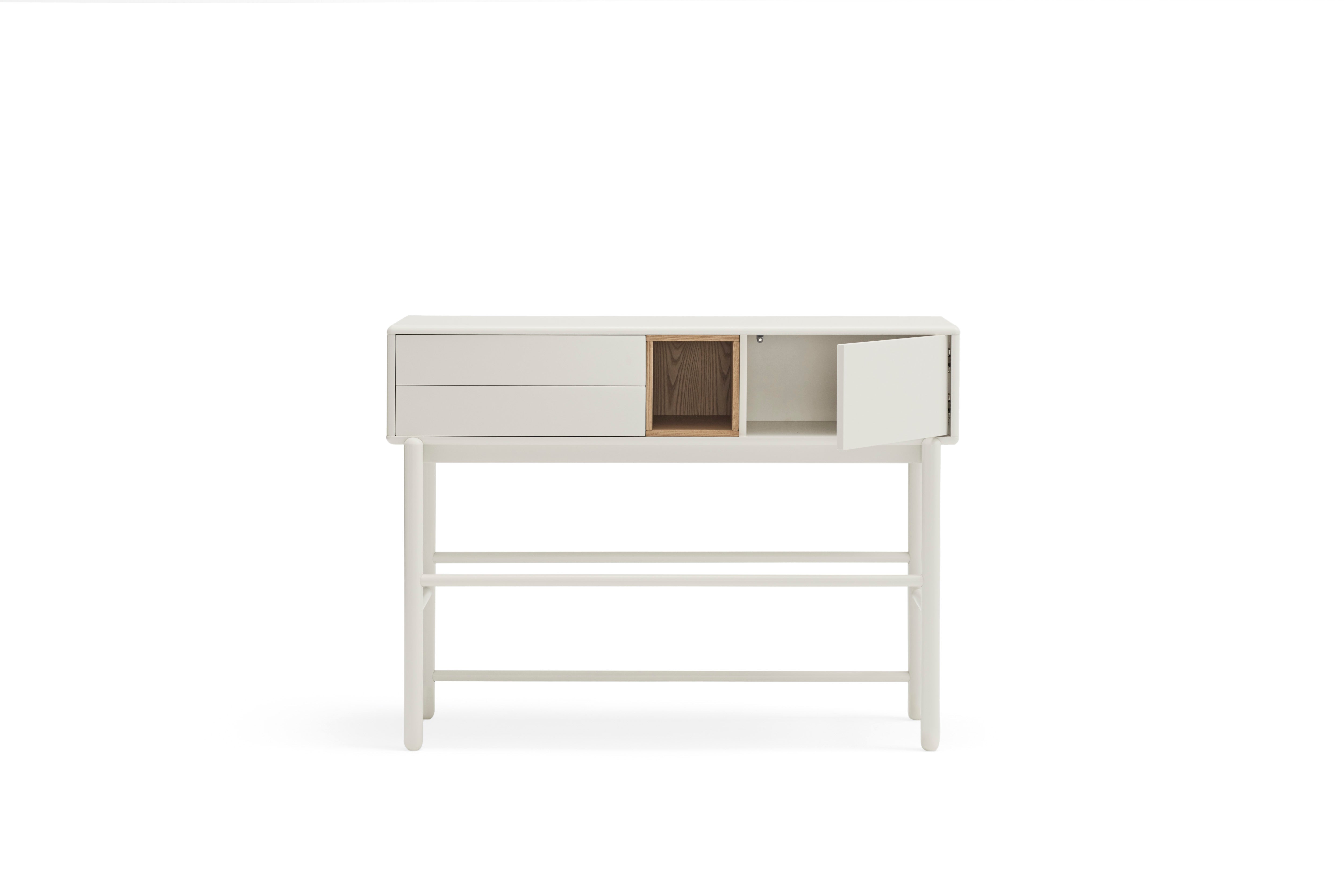Console 2 tiroirs 120x35 cm Corvo de Teulat crème