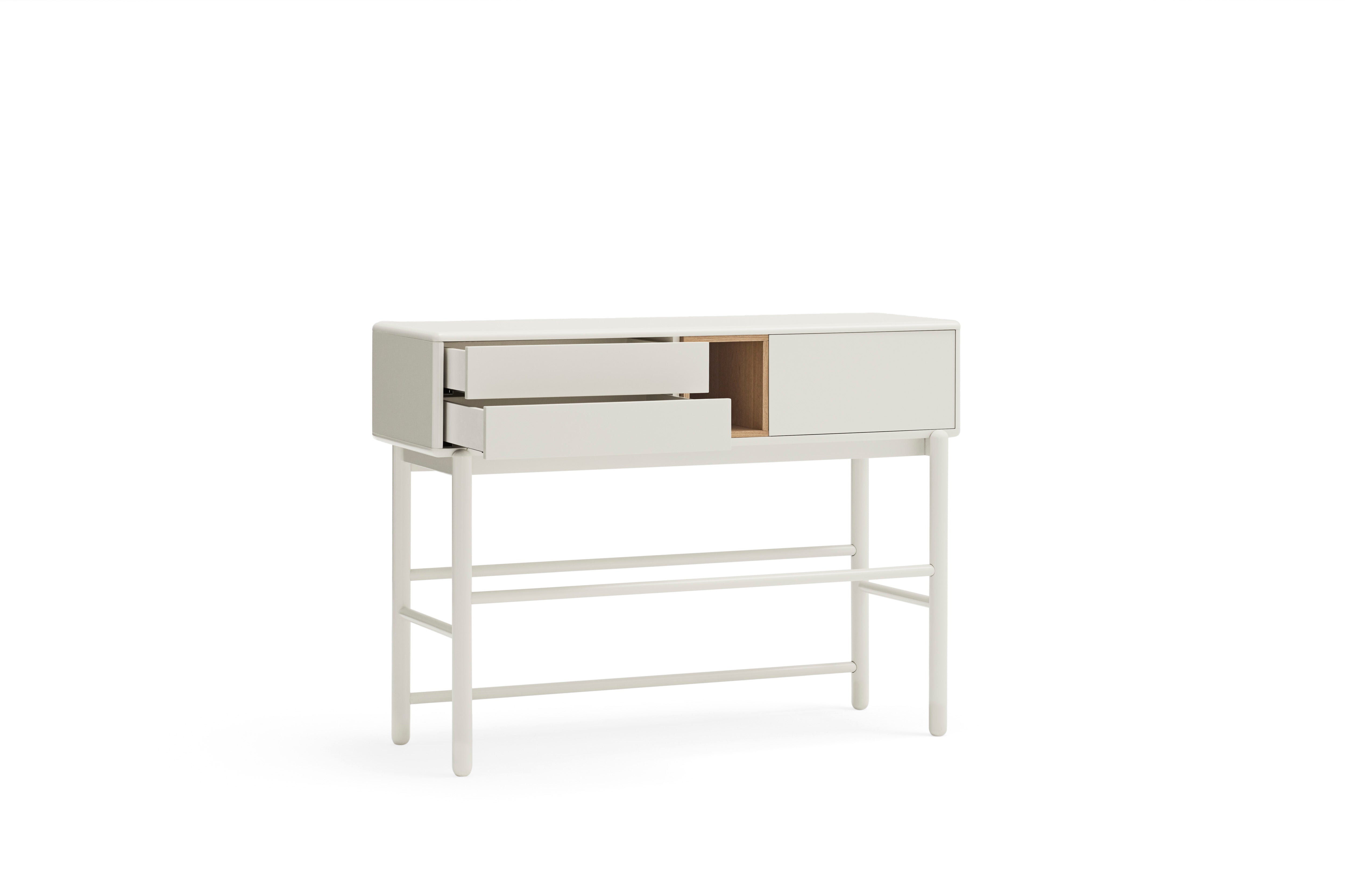 Console 2 tiroirs 120x35 cm Corvo de Teulat crème