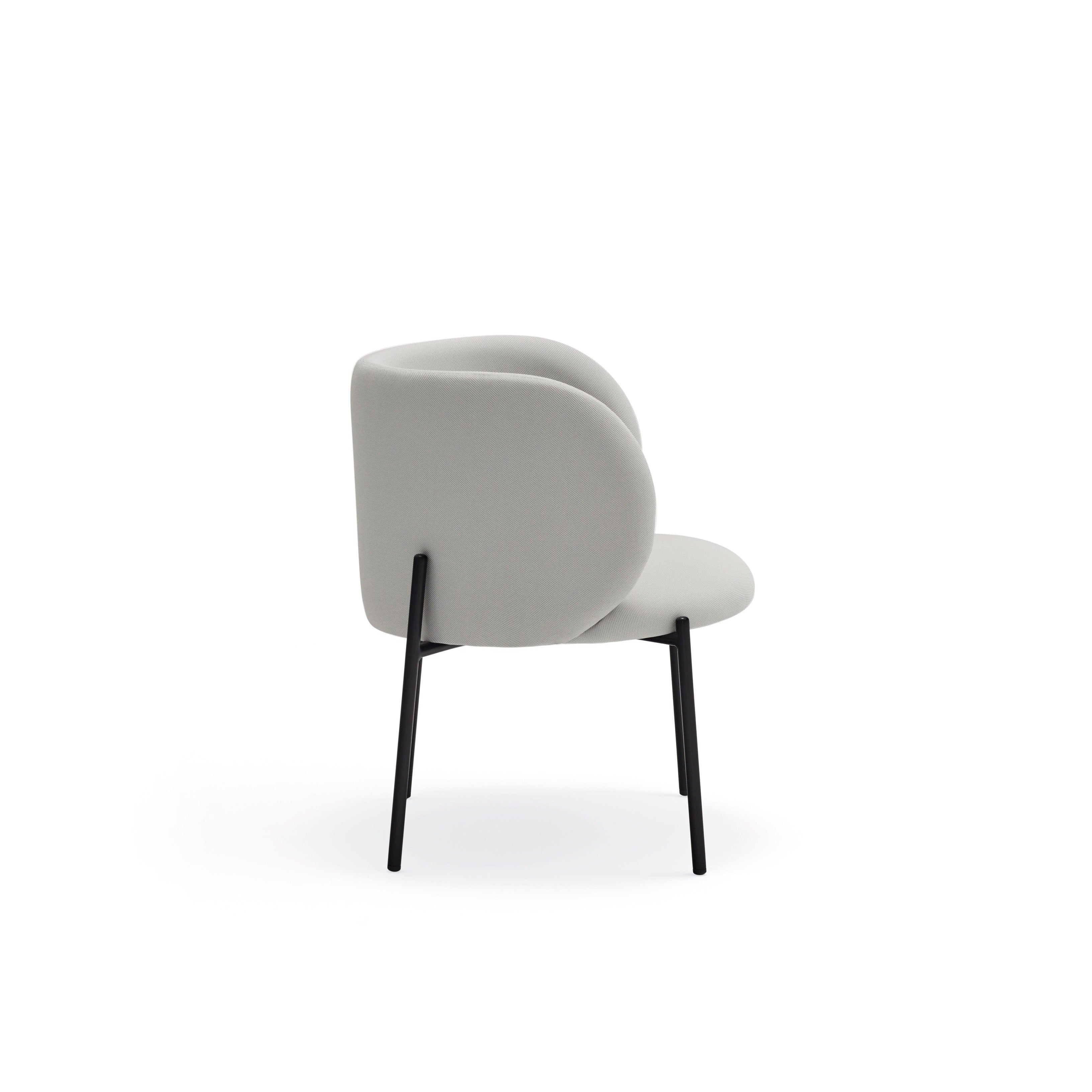 Fauteuil 66x74 h49 en tissu gris avec structure en métal