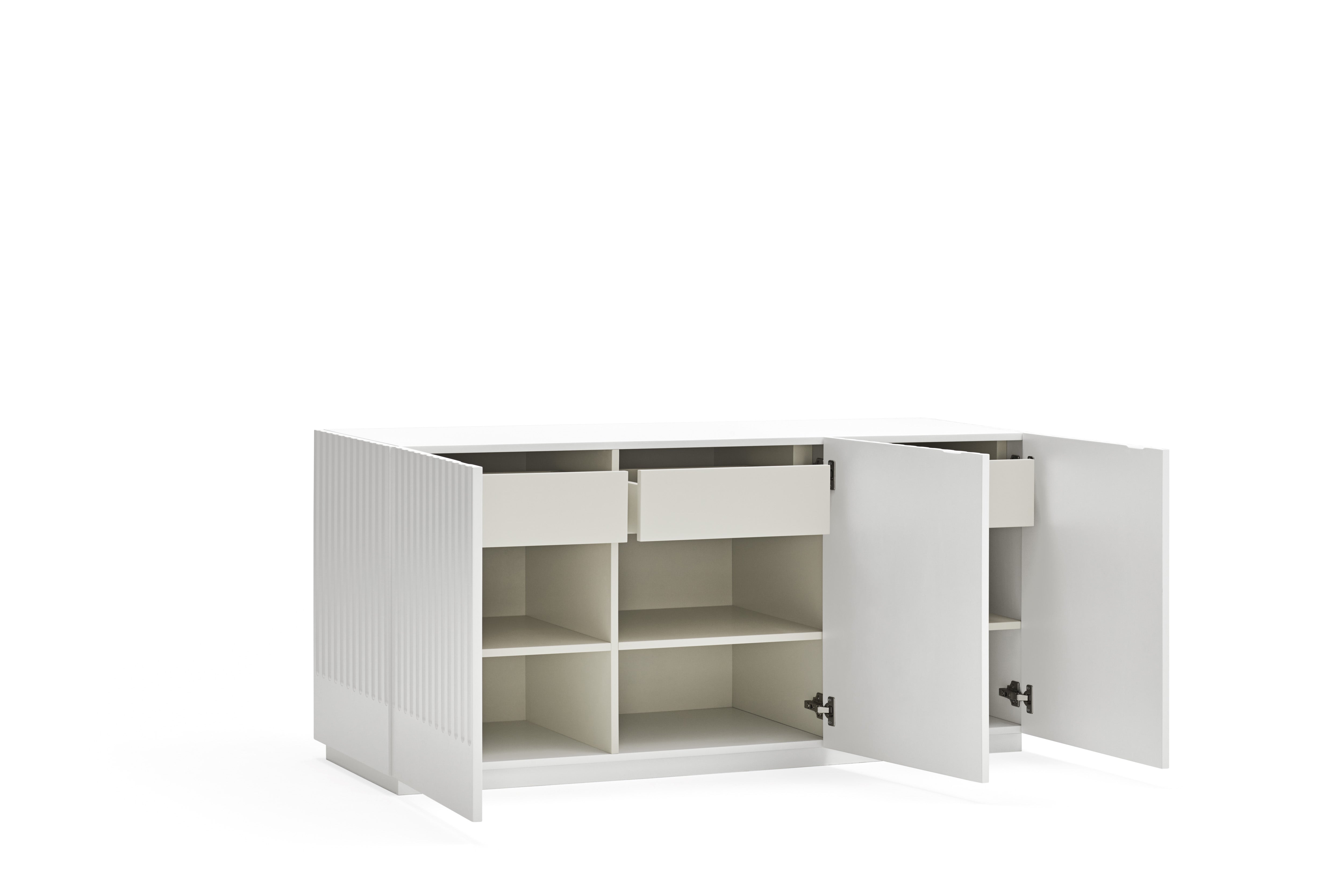 Buffet 3 portes 148x48 cm Doric de Teulat blanc