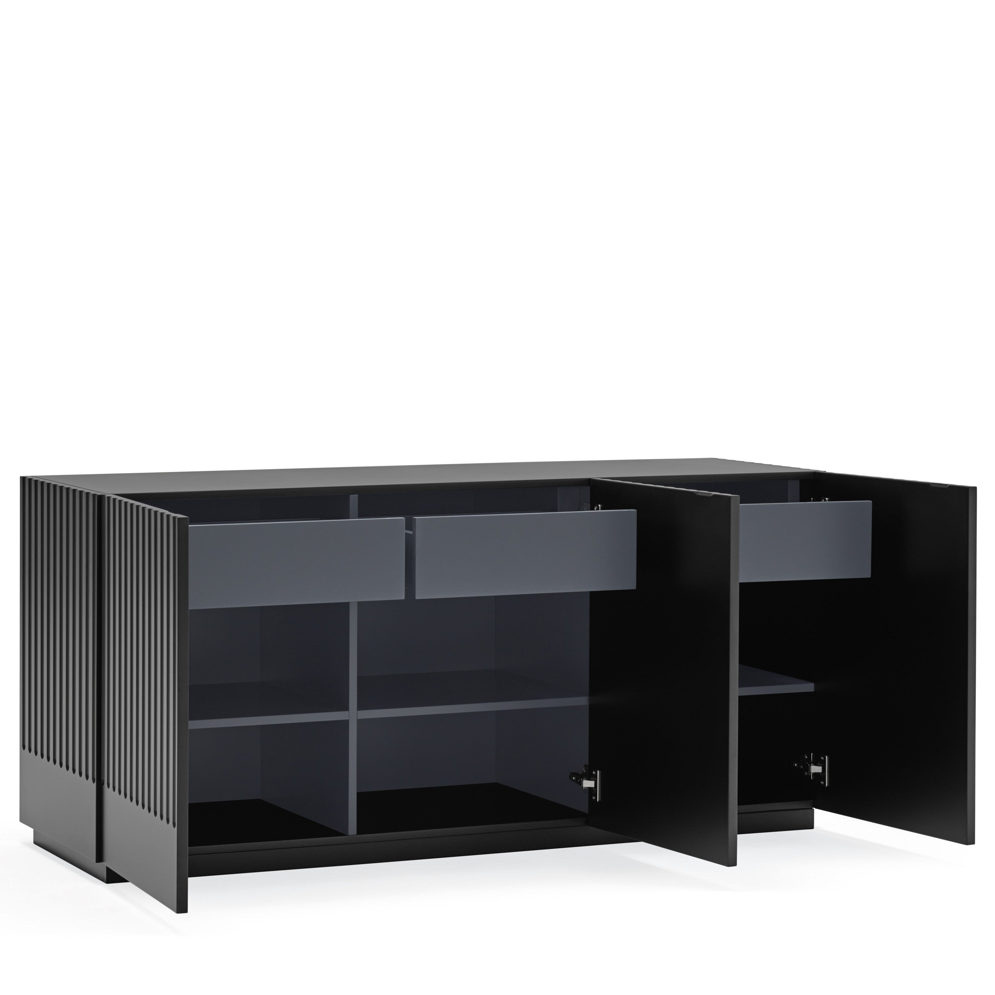 Buffet 3 portes 148x48 cm Doric de Teulat noir