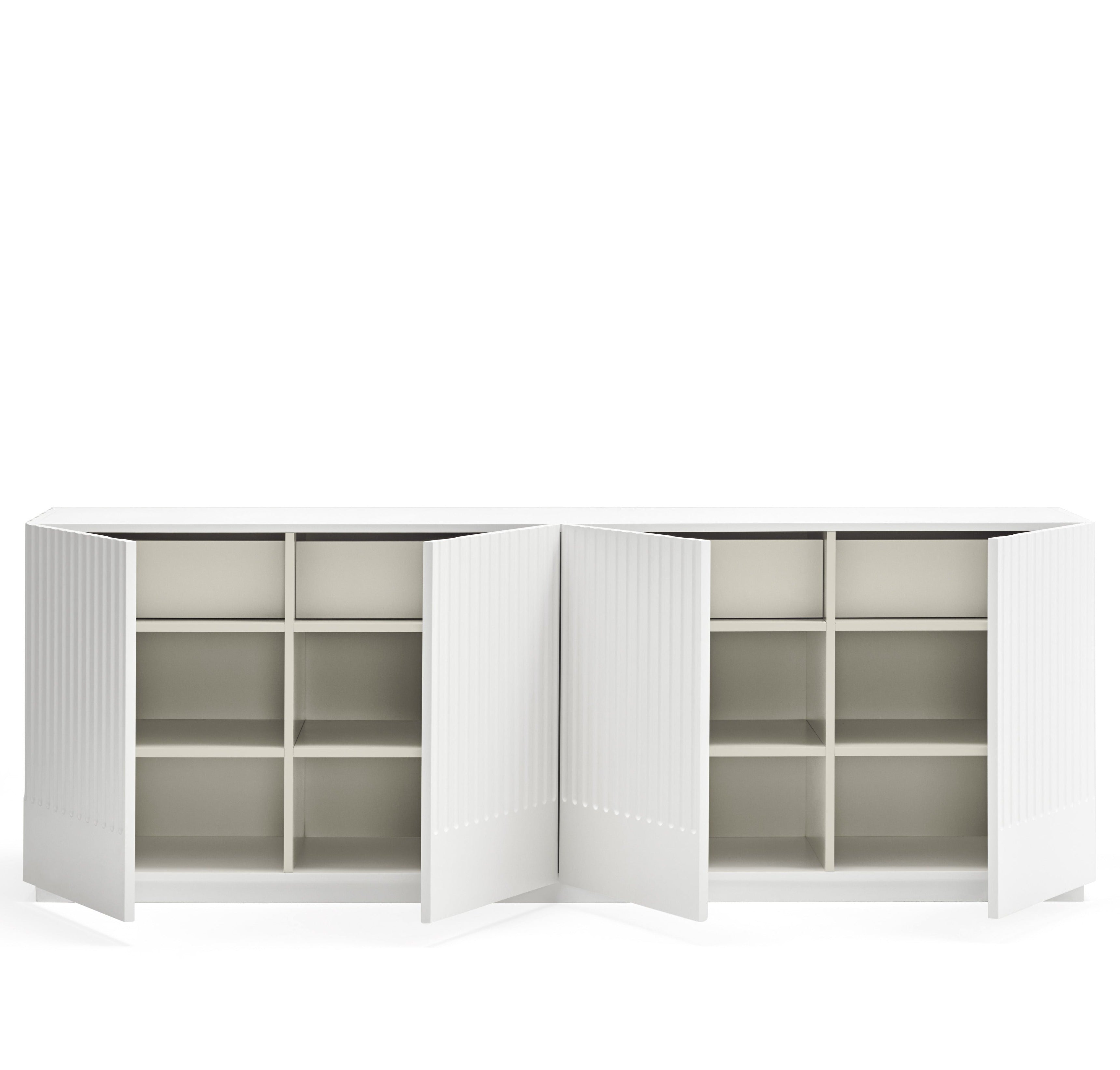 Buffet 4 portes 198x48 cm Doric de Teulat blanc