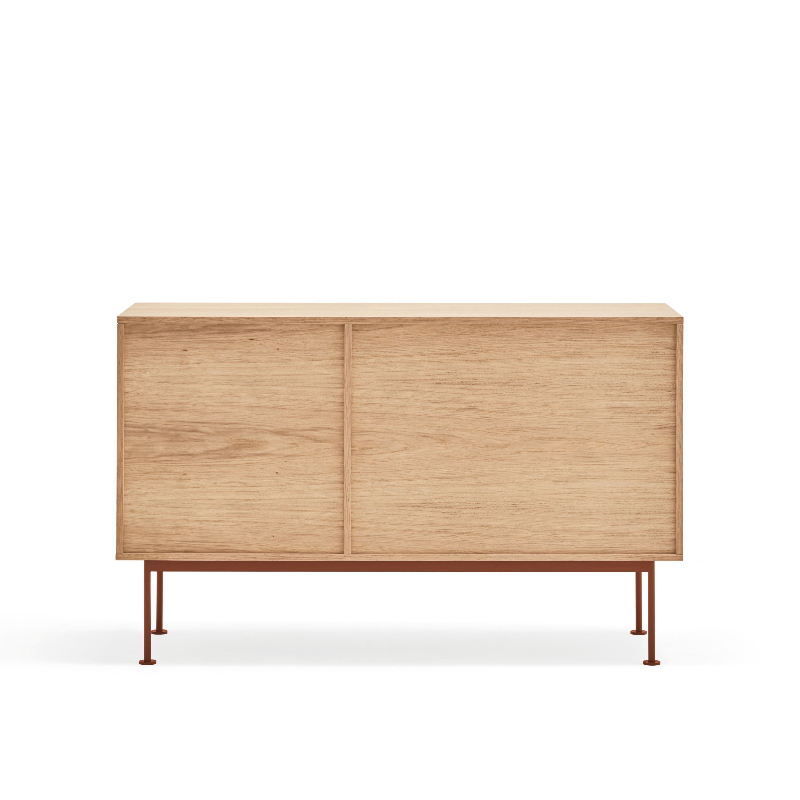 Buffet 3 tiroirs 1 porte 128x81 cm Yoko par Teulat chêne terre cuite