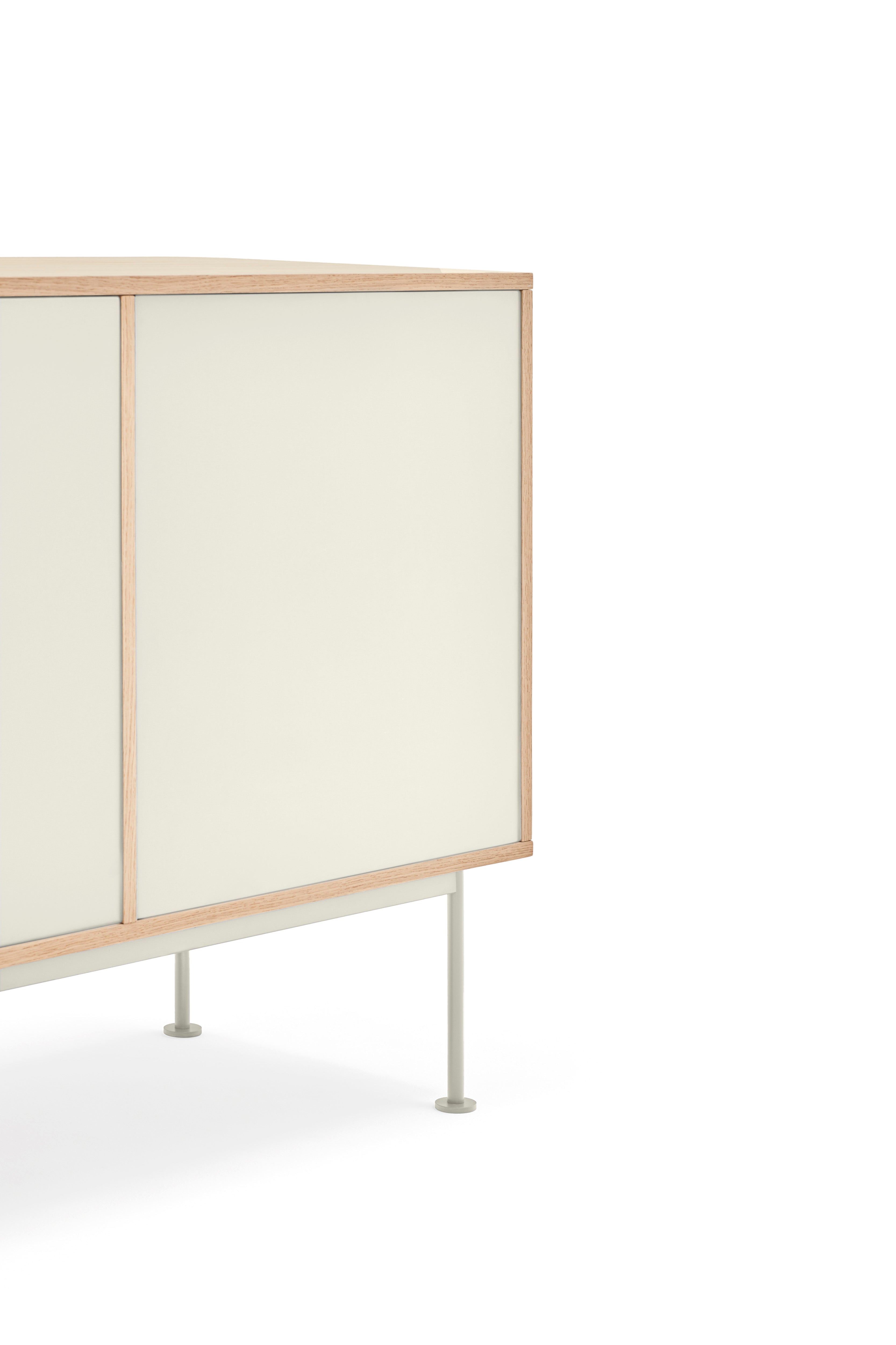Buffet 3 tiroirs 2 portes 180x81 cm Yoko par Teulat en chêne crème