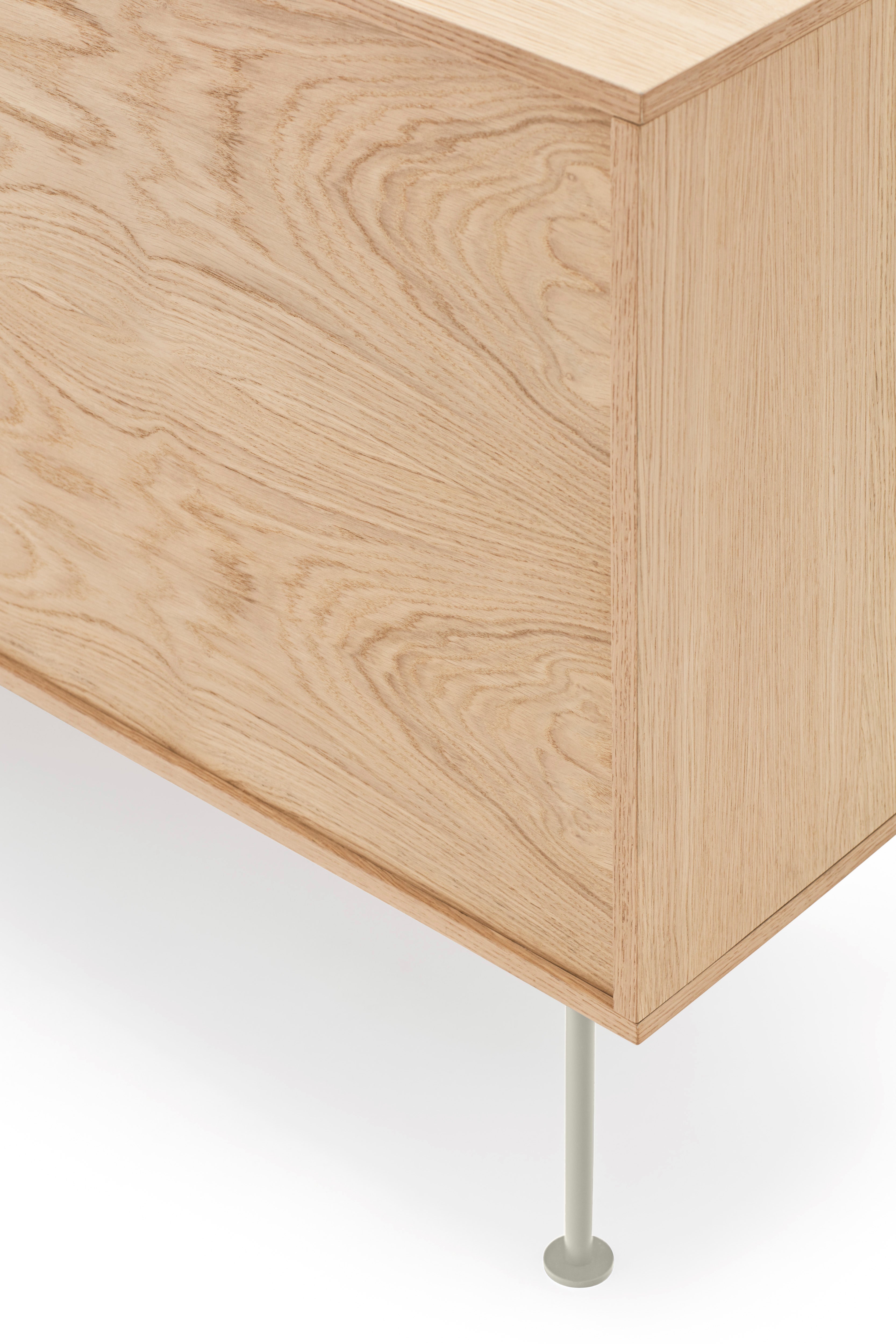 Buffet 3 tiroirs 2 portes 180x81 cm Yoko par Teulat en chêne crème