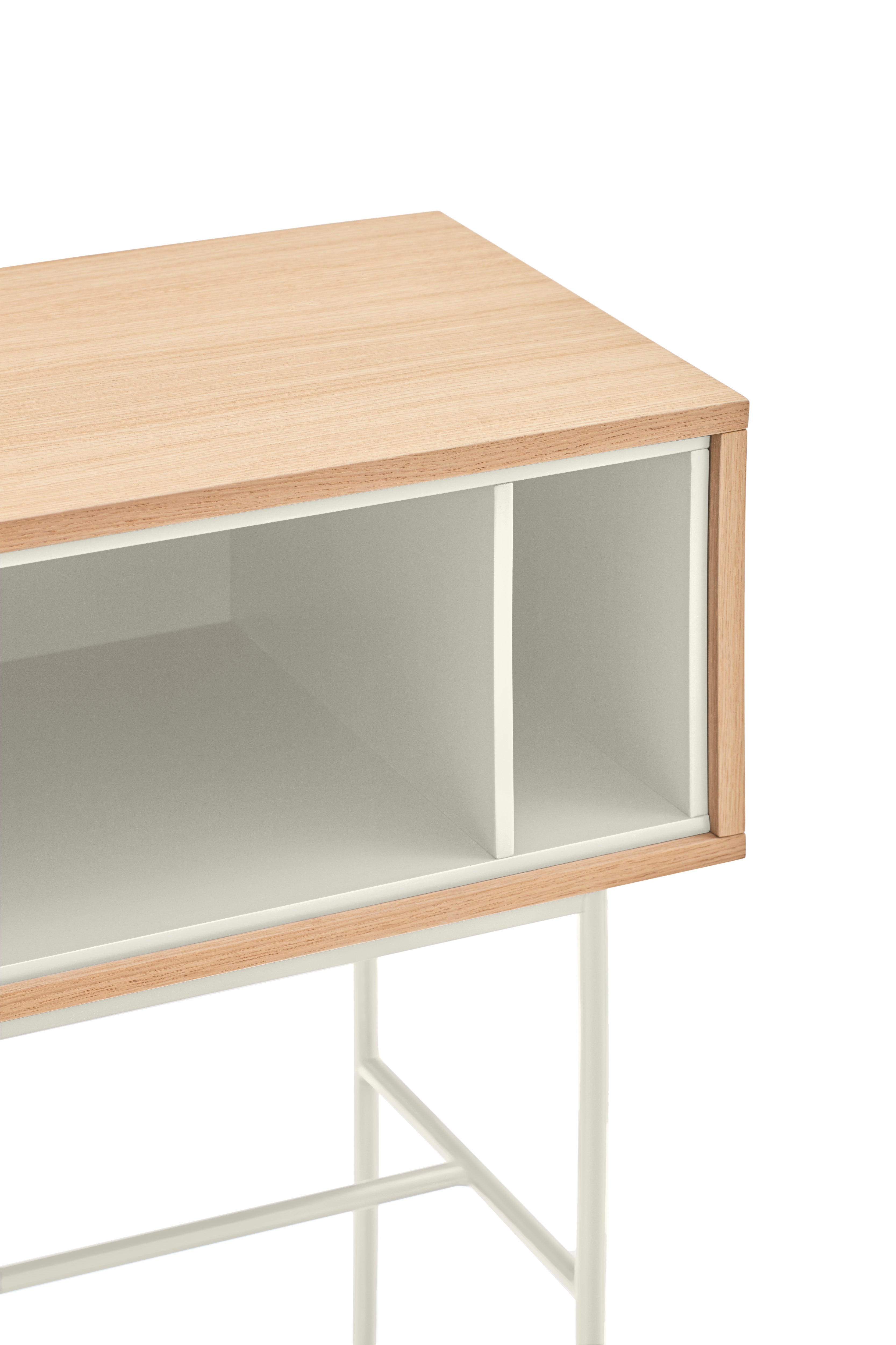 Console 2 tiroirs 120x80 cm Yoko par Teulat chêne crème