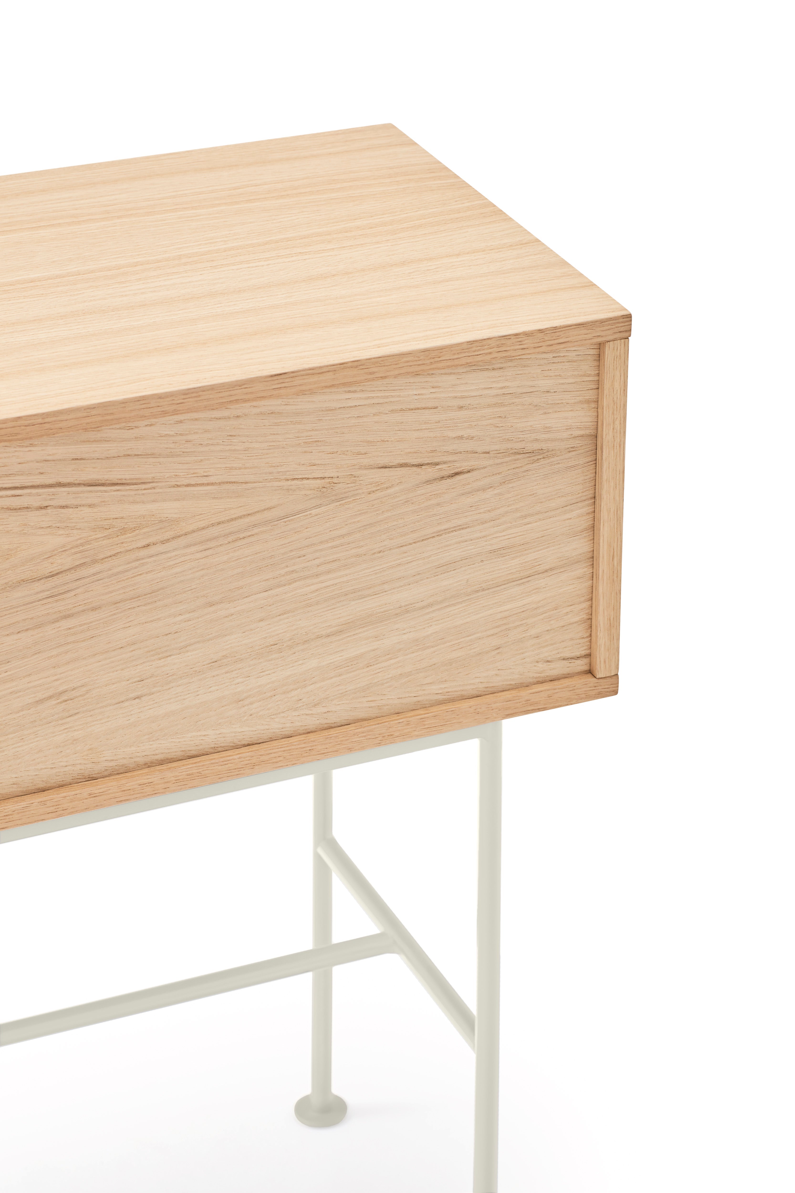 Console 2 tiroirs 120x80 cm Yoko par Teulat chêne crème