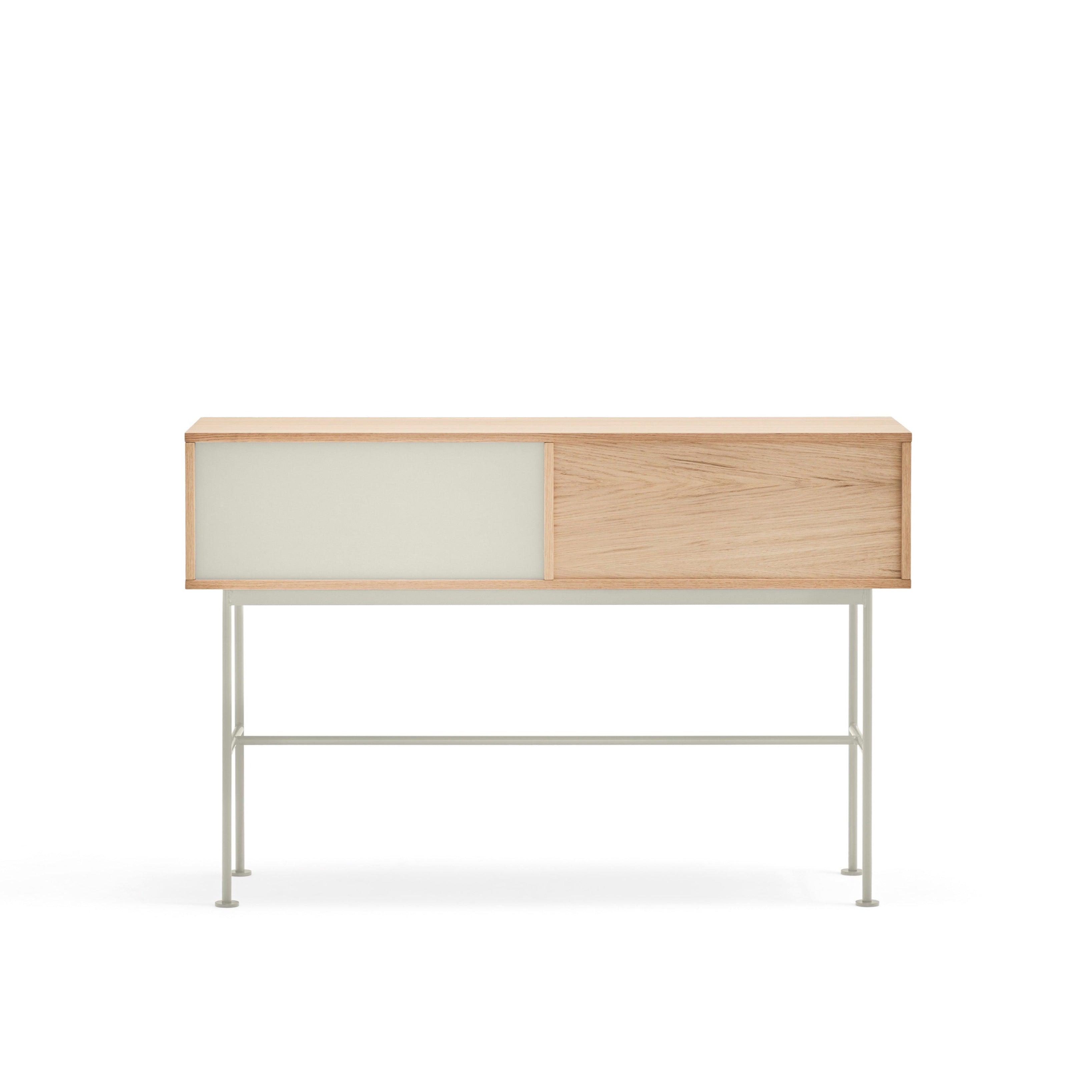 Console 2 tiroirs 120x80 cm Yoko par Teulat chêne crème