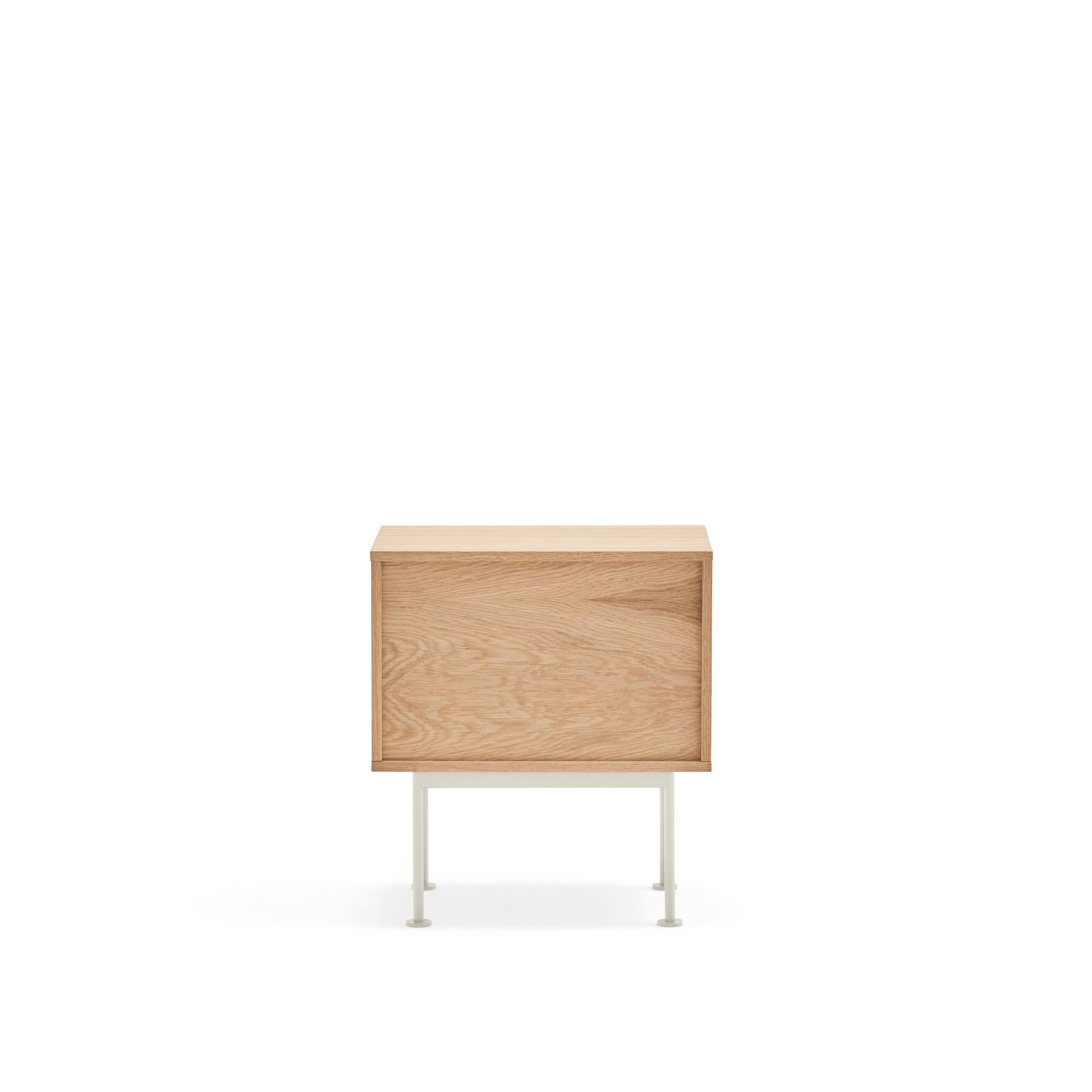 Table de chevet 2 tiroirs 52x59 cm Yoko chêne crème