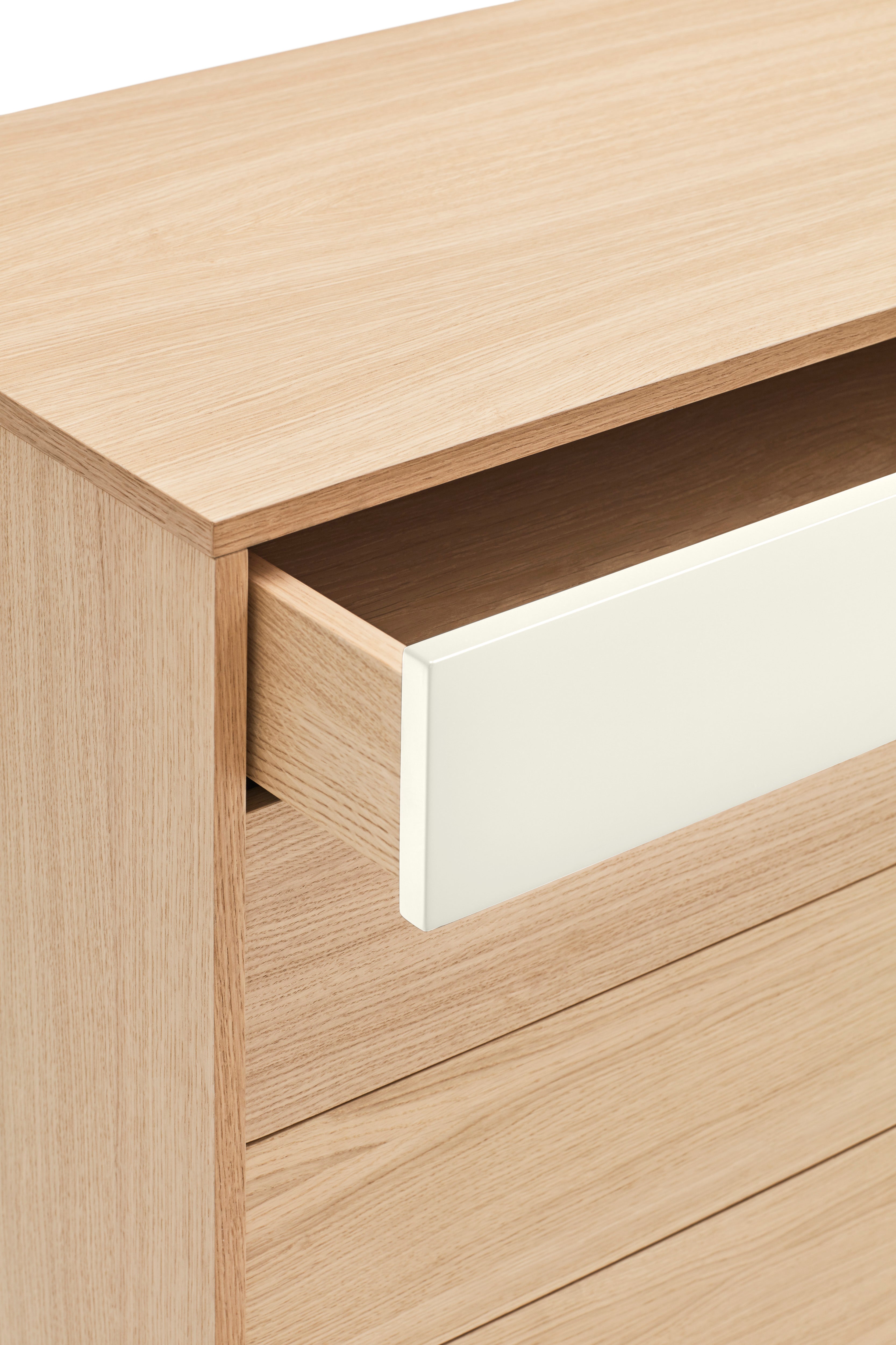 Commode 4 tiroirs 90x91 cm Yoko en chêne crème