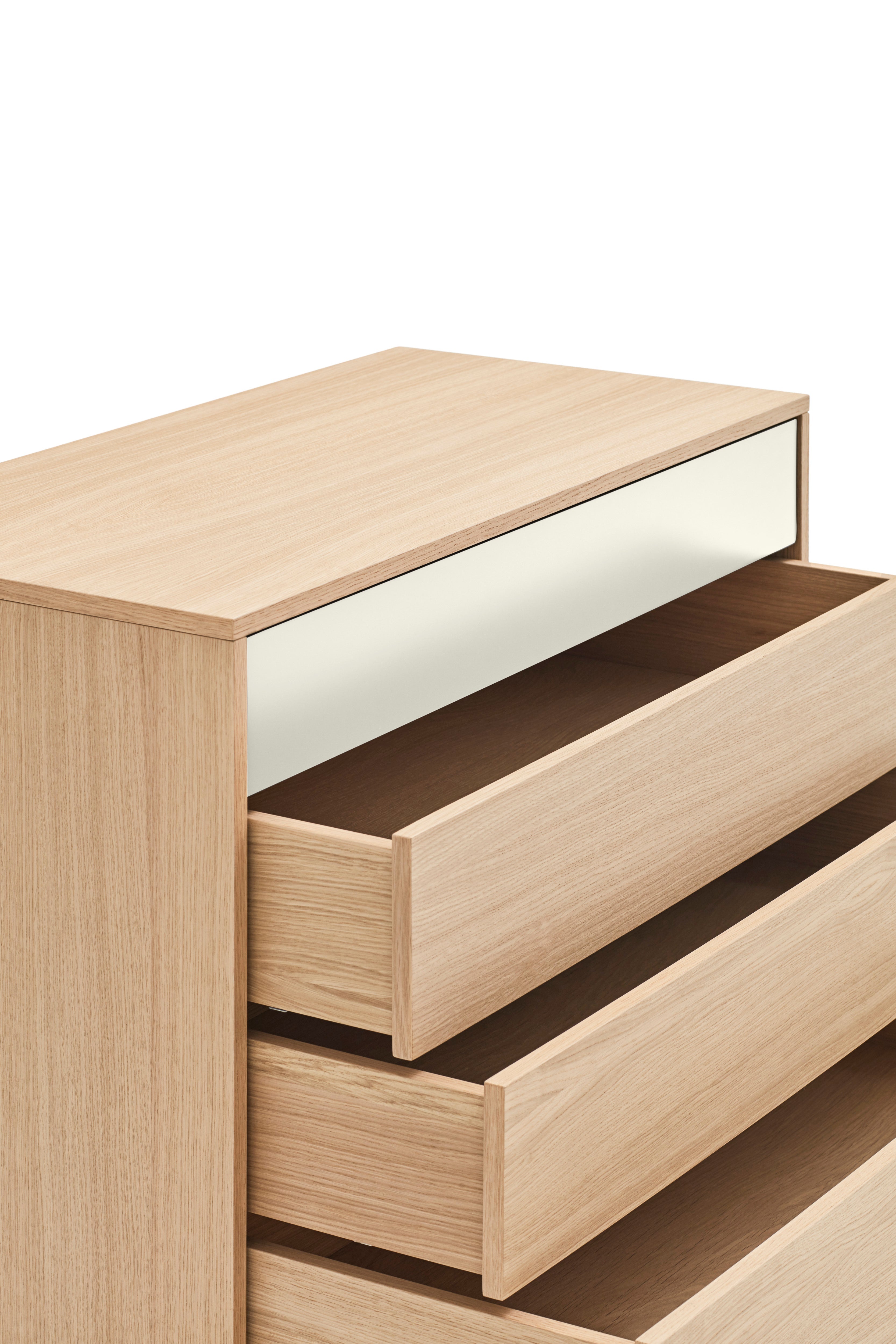 Commode 4 tiroirs 90x91 cm Yoko en chêne crème