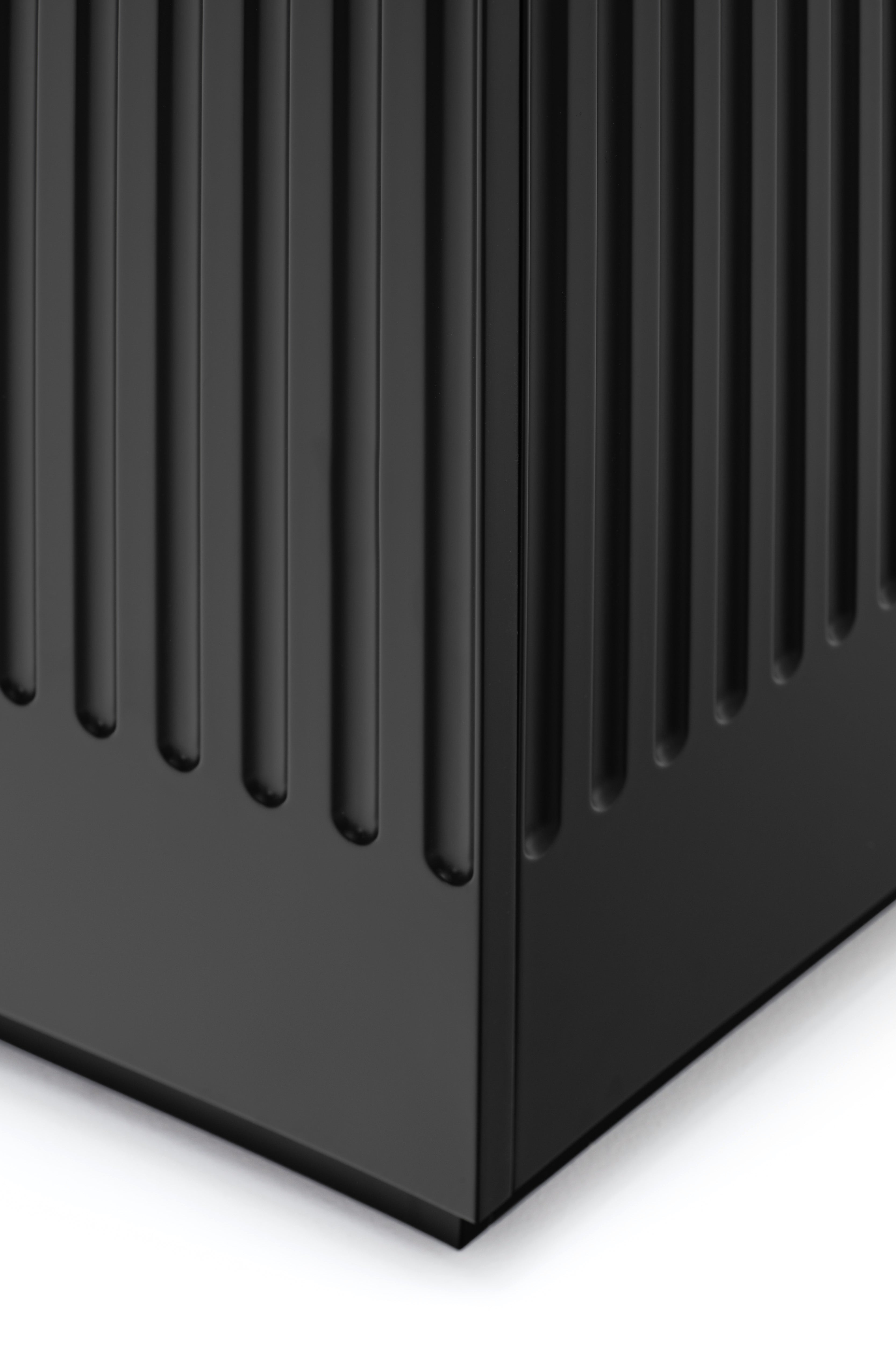 Buffet 4 portes 198x48 cm Doric de Teulat noir