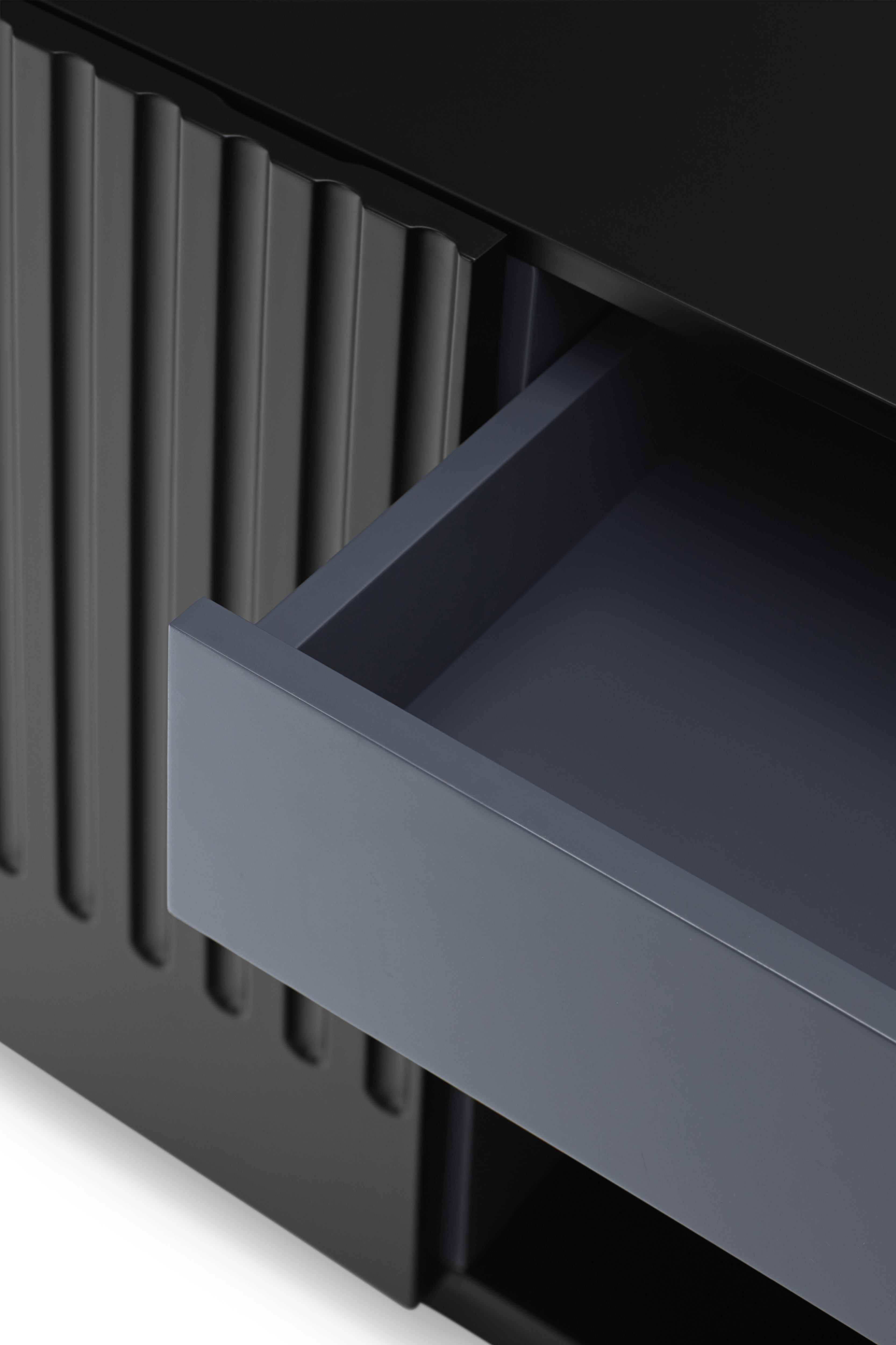 Buffet 4 portes 198x48 cm Doric de Teulat noir