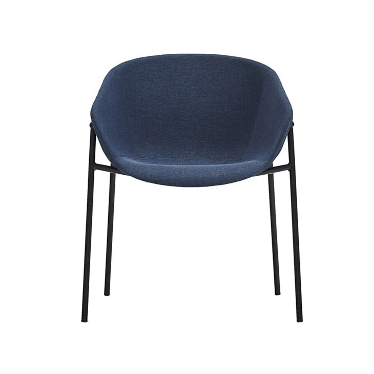 Lot de 2 chaises 66x79 h47 cm Hug bleues en polyester