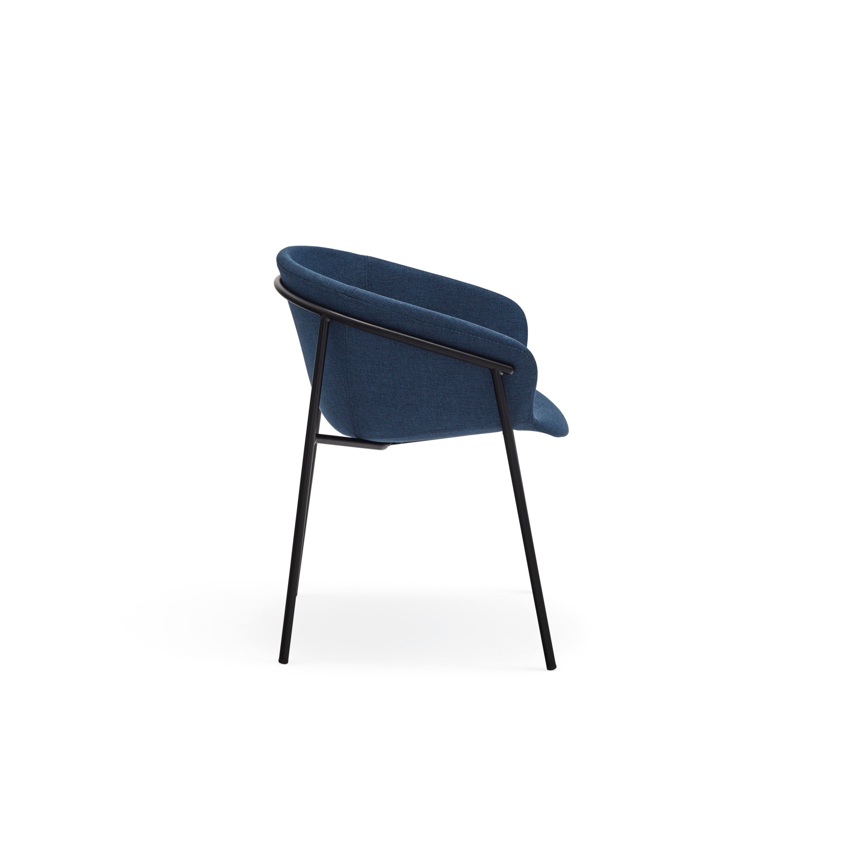 Lot de 2 chaises 66x79 h47 cm Hug bleues en polyester
