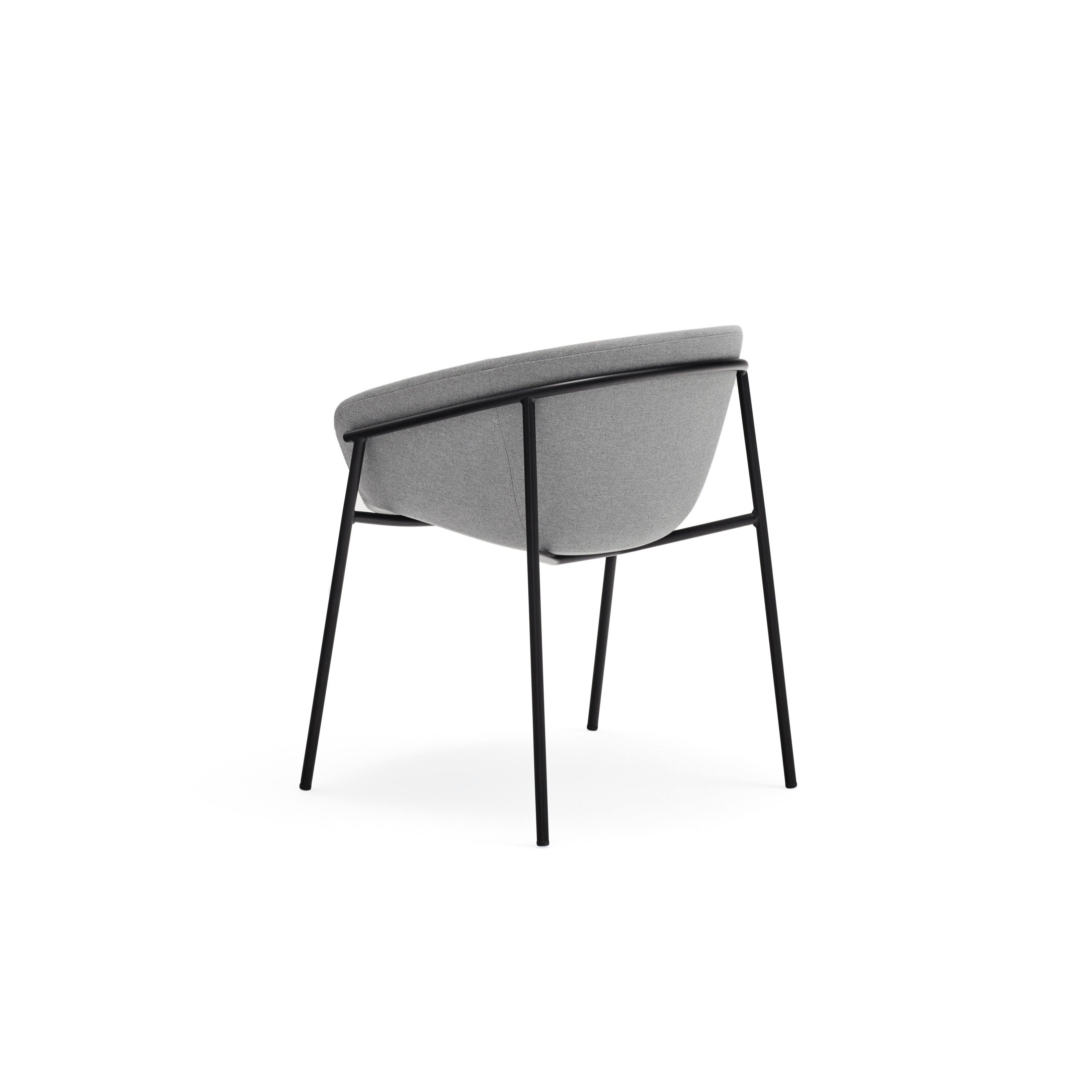 Lot de 2 chaises 66x79 h47 cm Hug gris clair en polyester