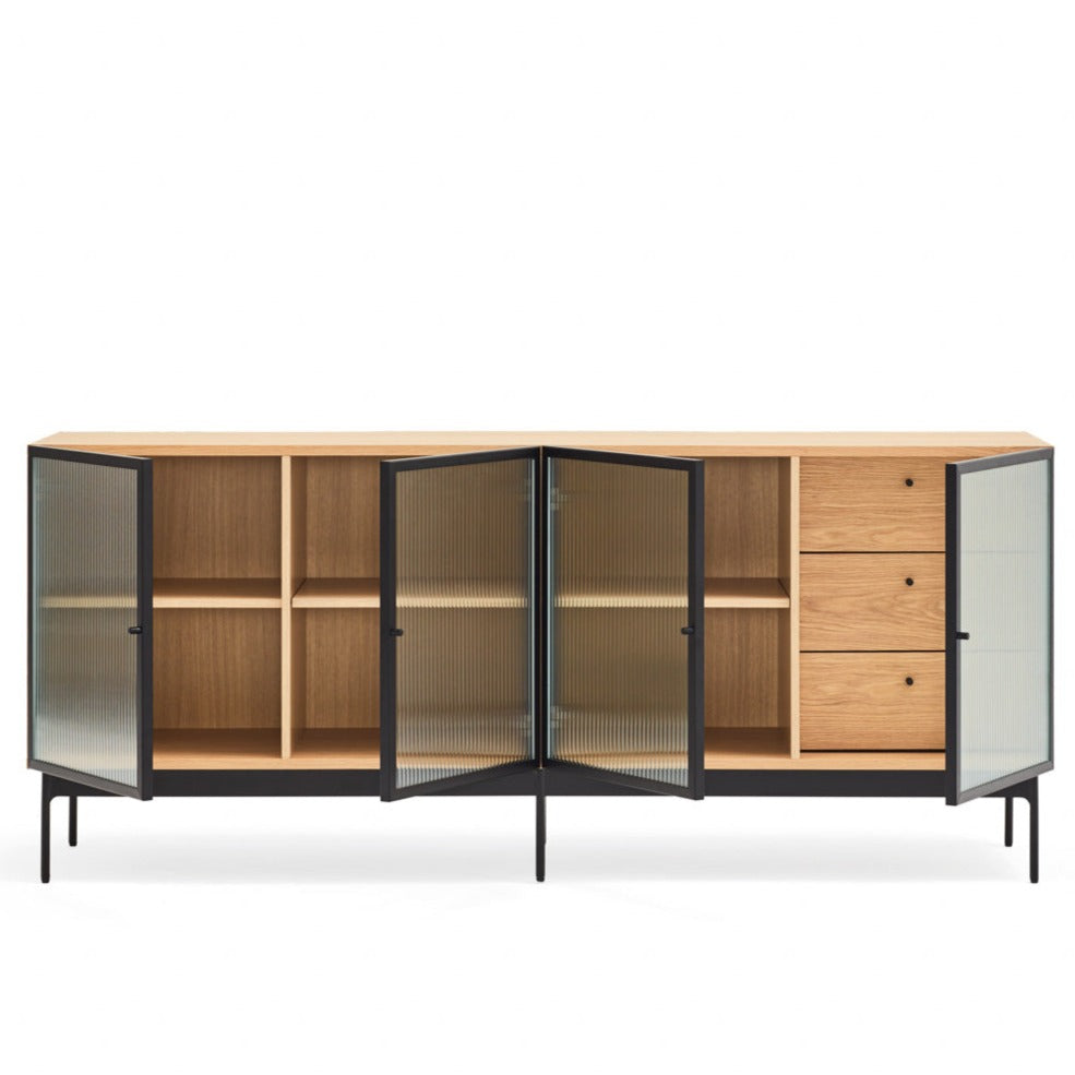 Buffet 4 portes en chêne 180x45 cm Blur de Teulat