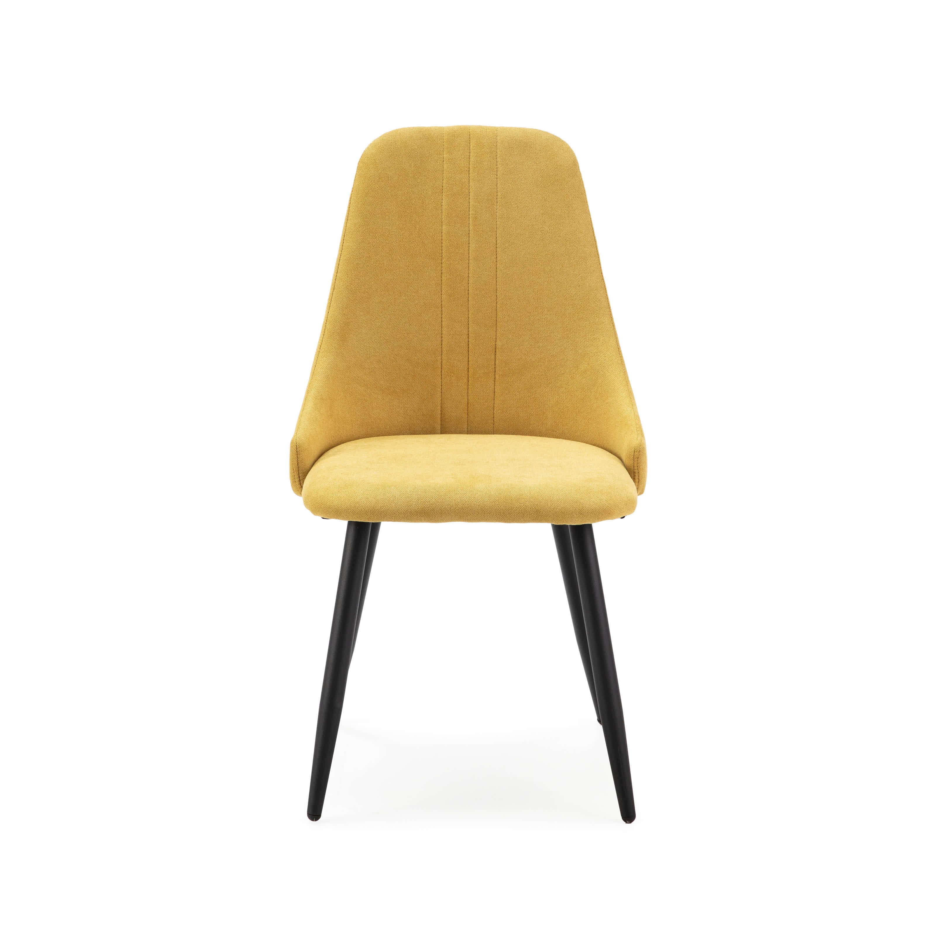 Set di 4 sedie in tessuto e gambe in metallo nero Gabri 44x44 h91 cm