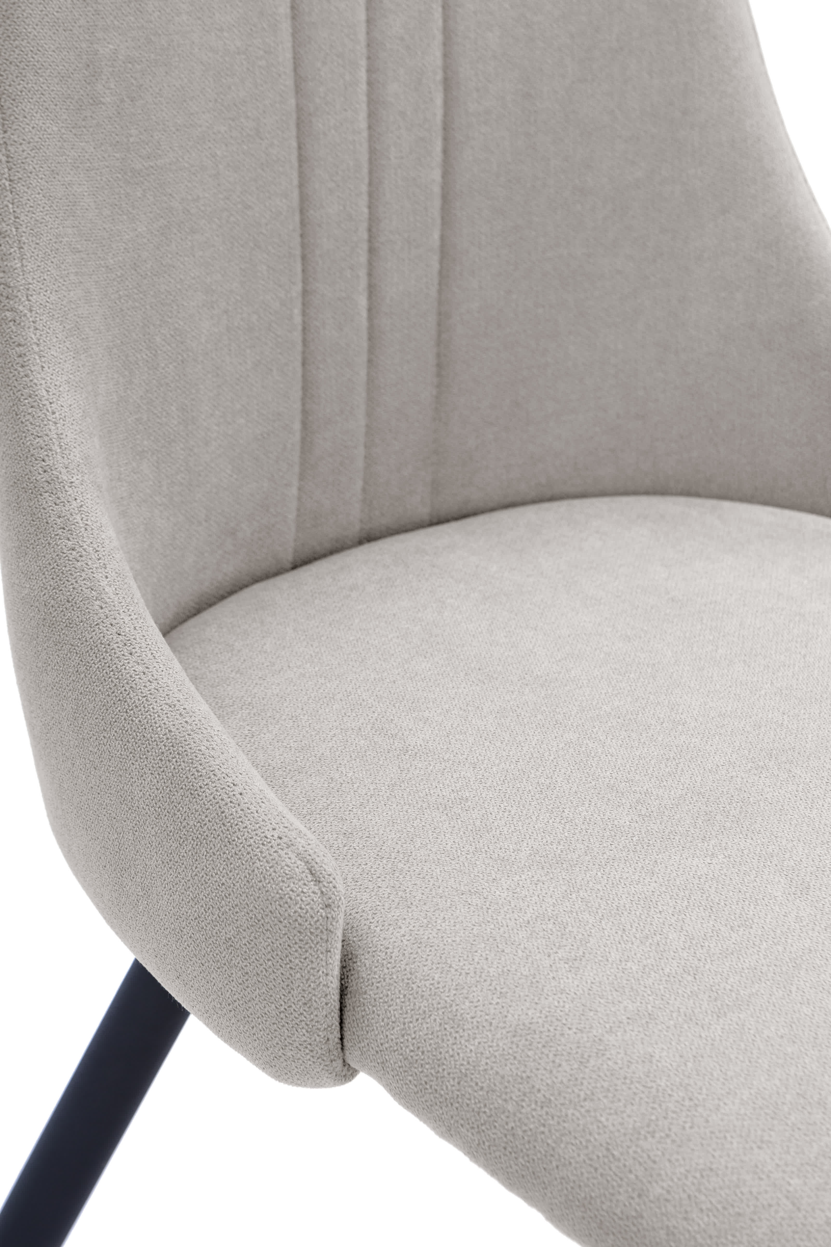 Set di 4 sedie in tessuto e gambe in metallo nero Gabri 44x44 h91 cm