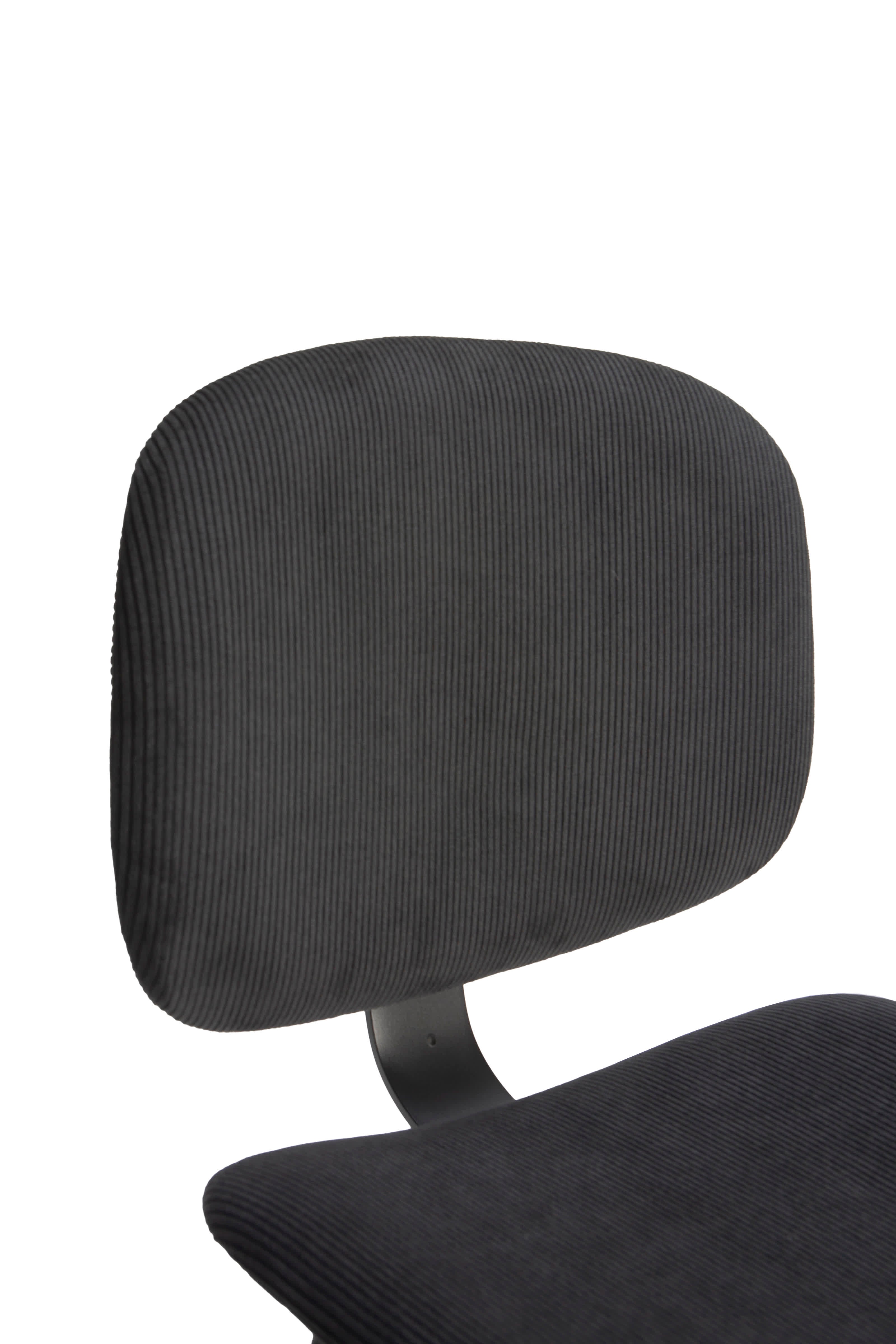 Set di 2 sgabelli in stile retrò in velluto a coste e metallo nero Anna 44x51 h98 cm