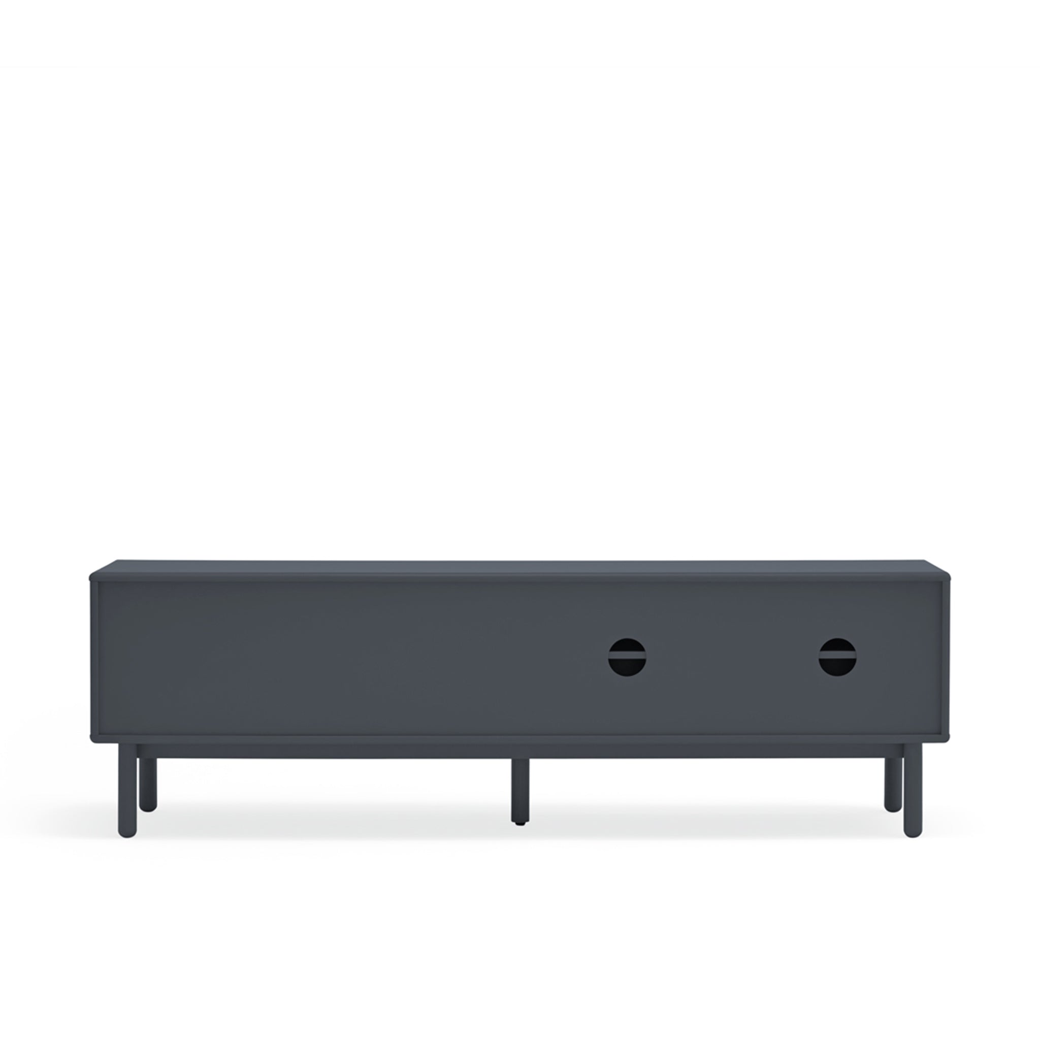 Meuble TV 180x40 cm Corvo par Teulat gris anthracite
