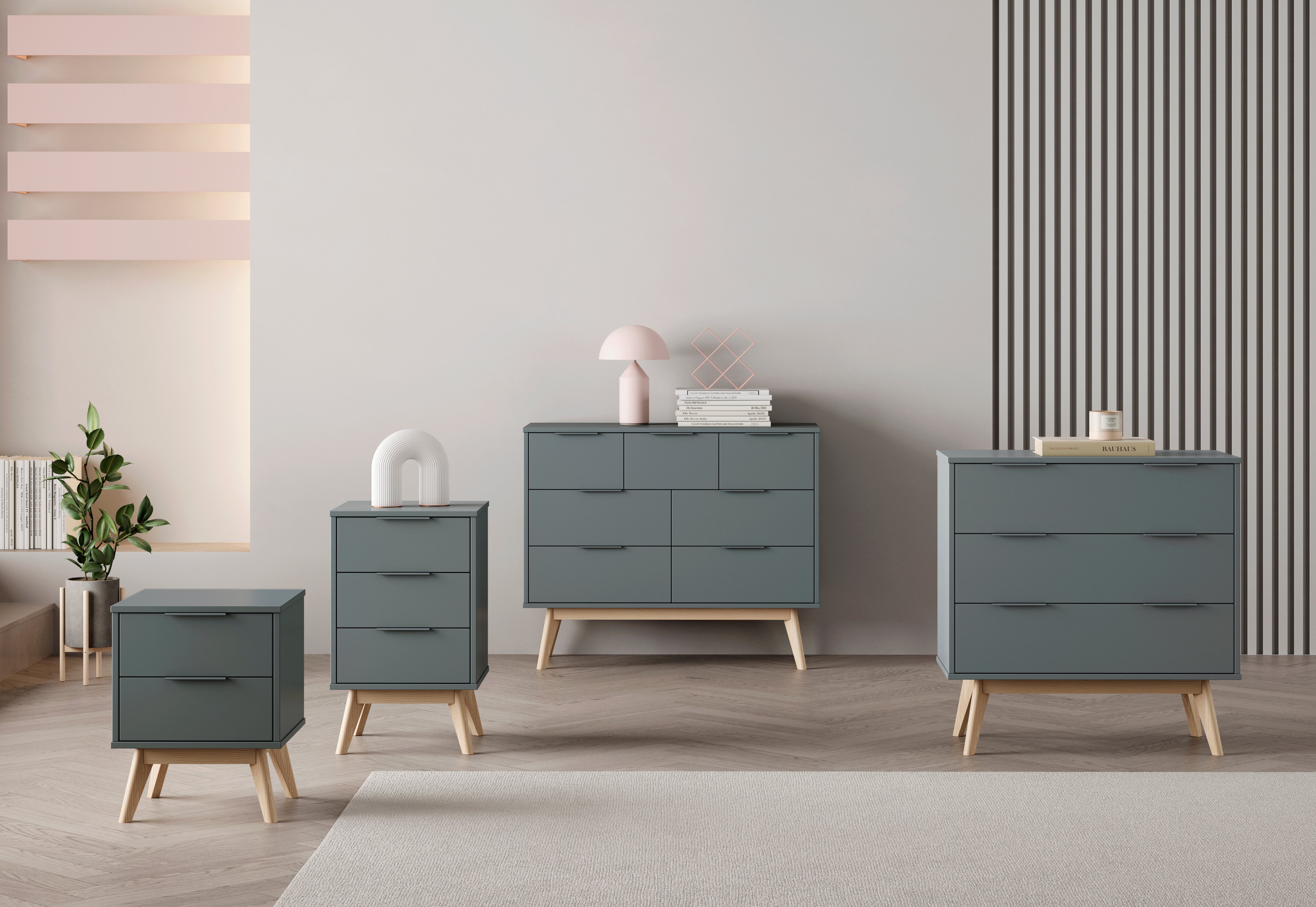 Cassettiera a 3 cassetti Aurora 80x83 cm