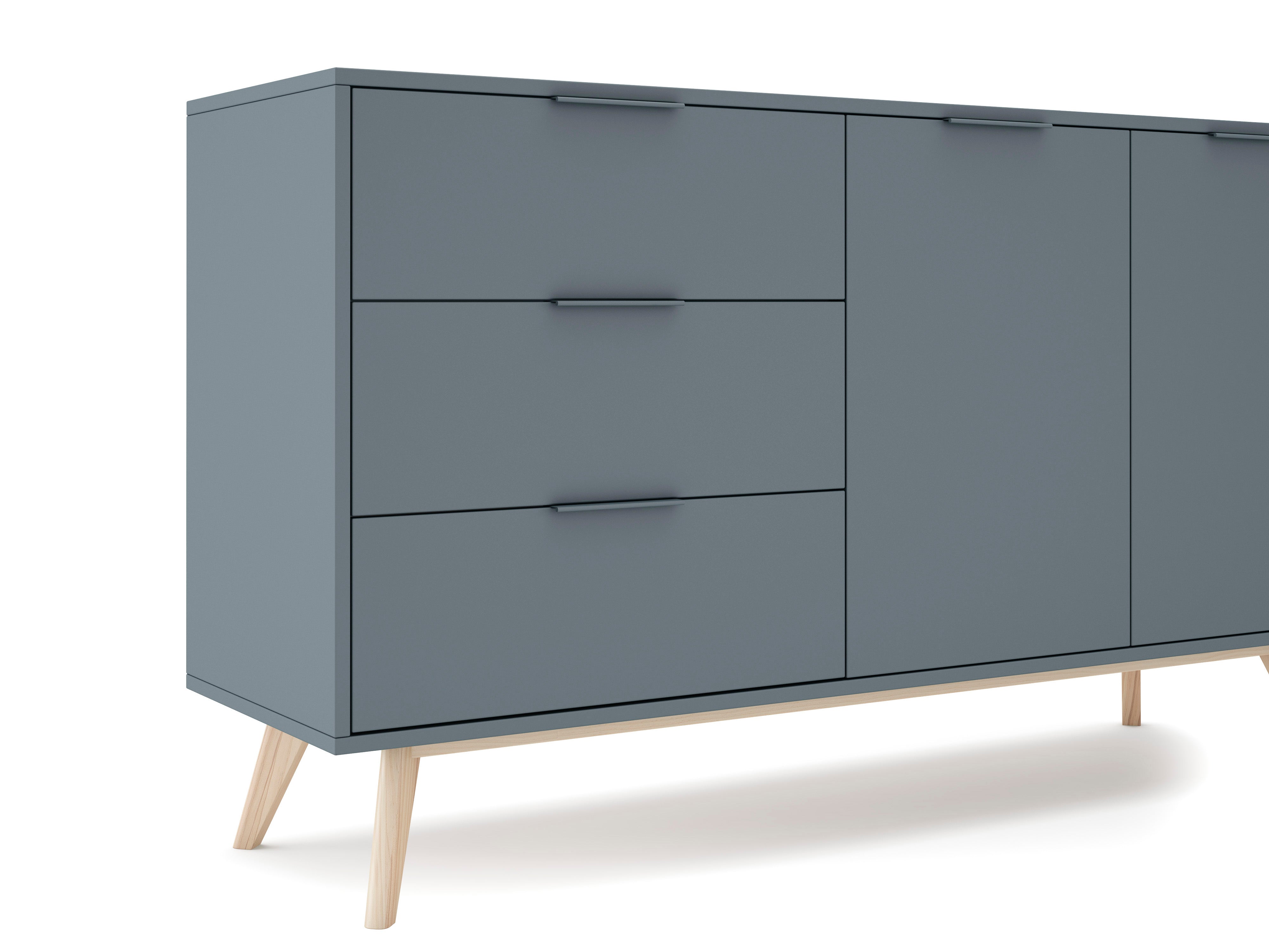 Credenza 2 ante e 3 cassetti Nordica 140x81 cm