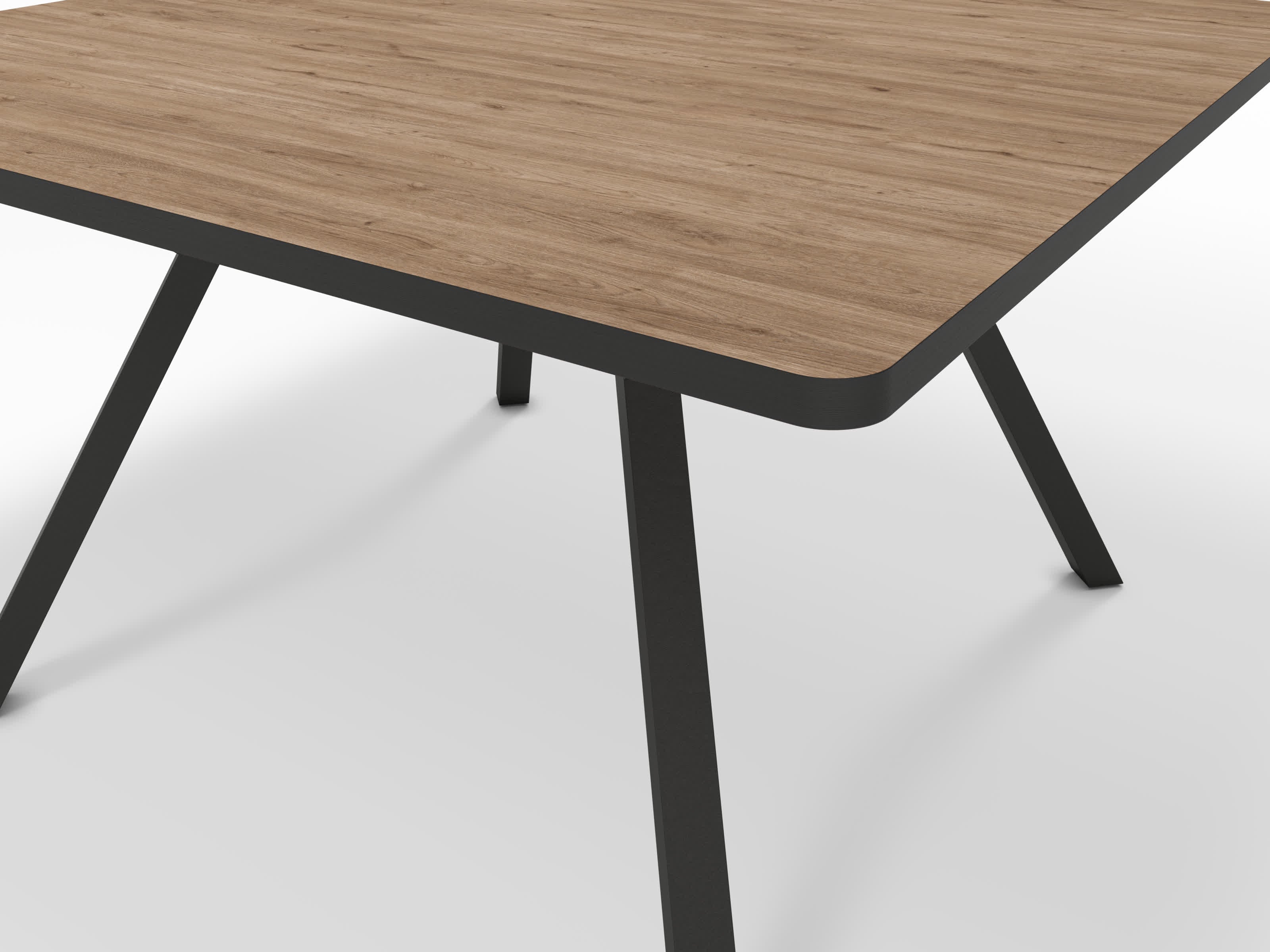 Tavolo quadrato per 4/8 persone in legno rovere Bob 136x136 cm