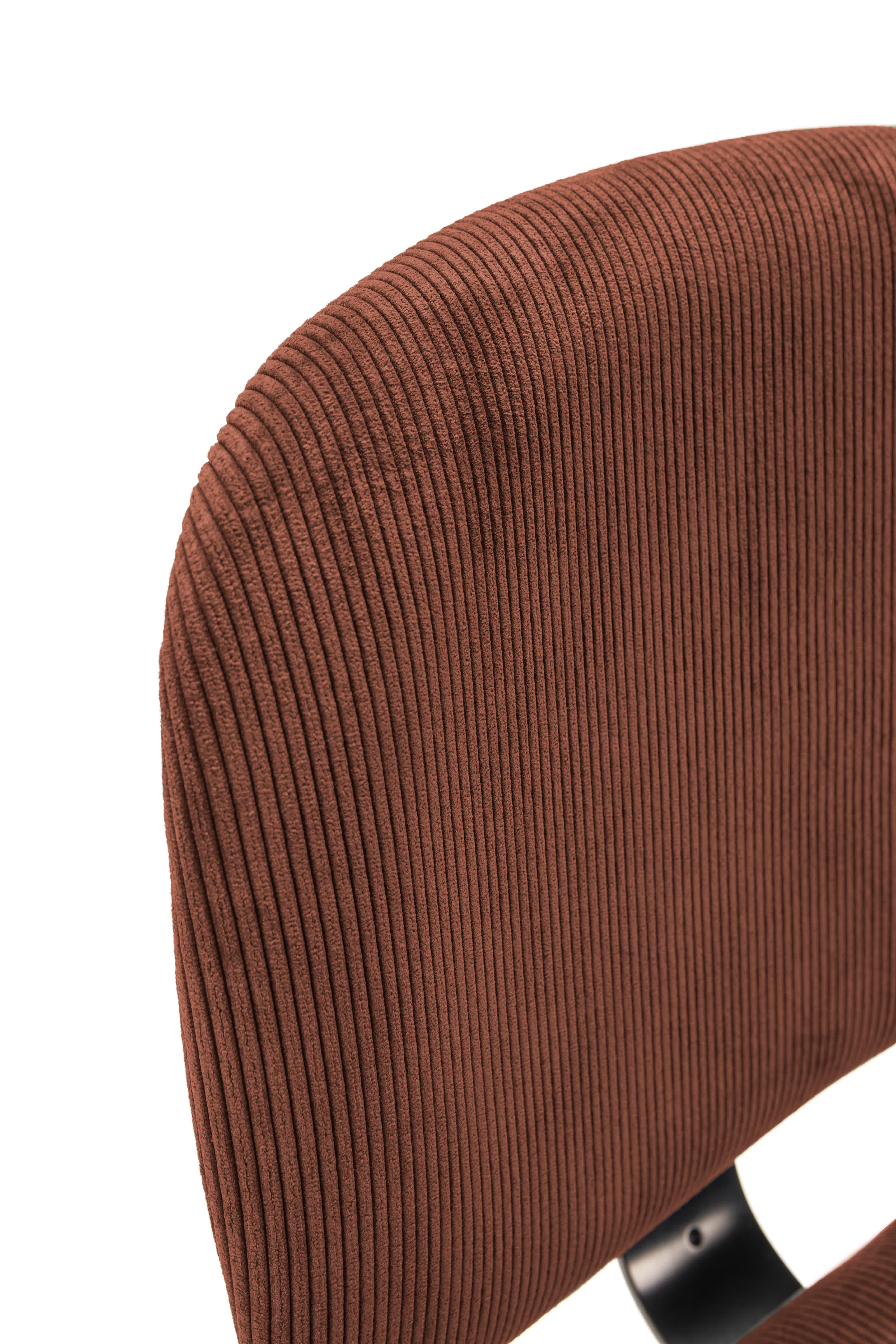 Set di 2 sgabelli in stile retrò in velluto a coste e metallo nero Anna 44x51 h98 cm