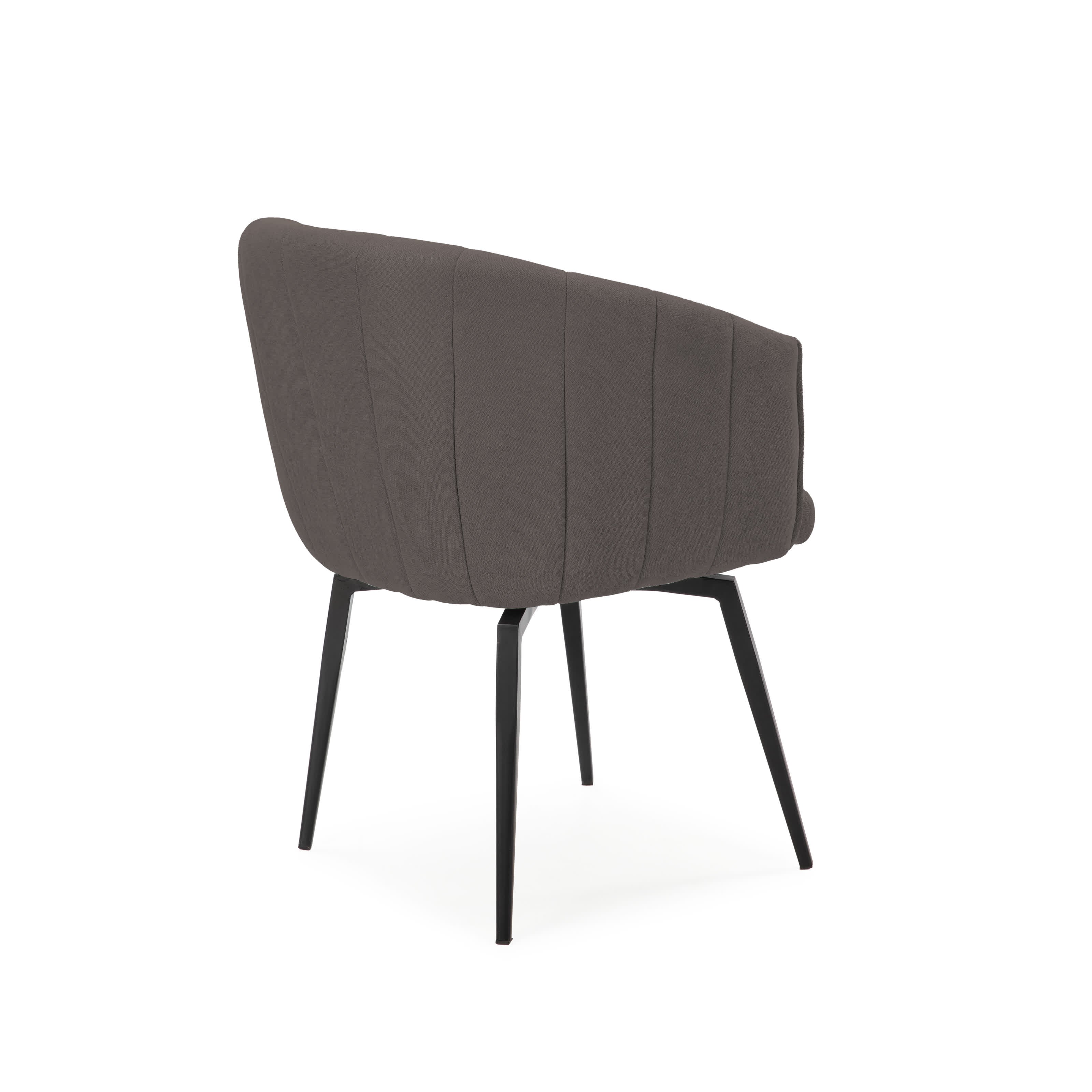 Poltrona con struttura in metallo e gambe Erica 60x60 h81 cm