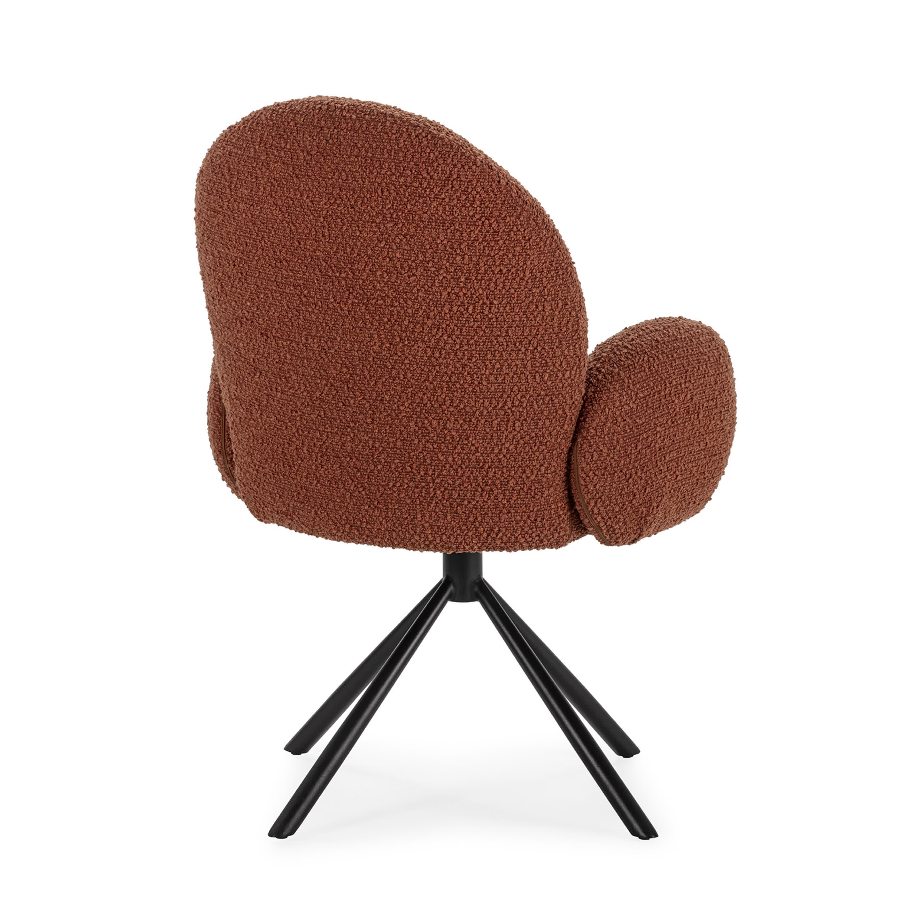 Poltrona girevole in tessuto e gambe in metallo nero Dario 49x46 h91 cm