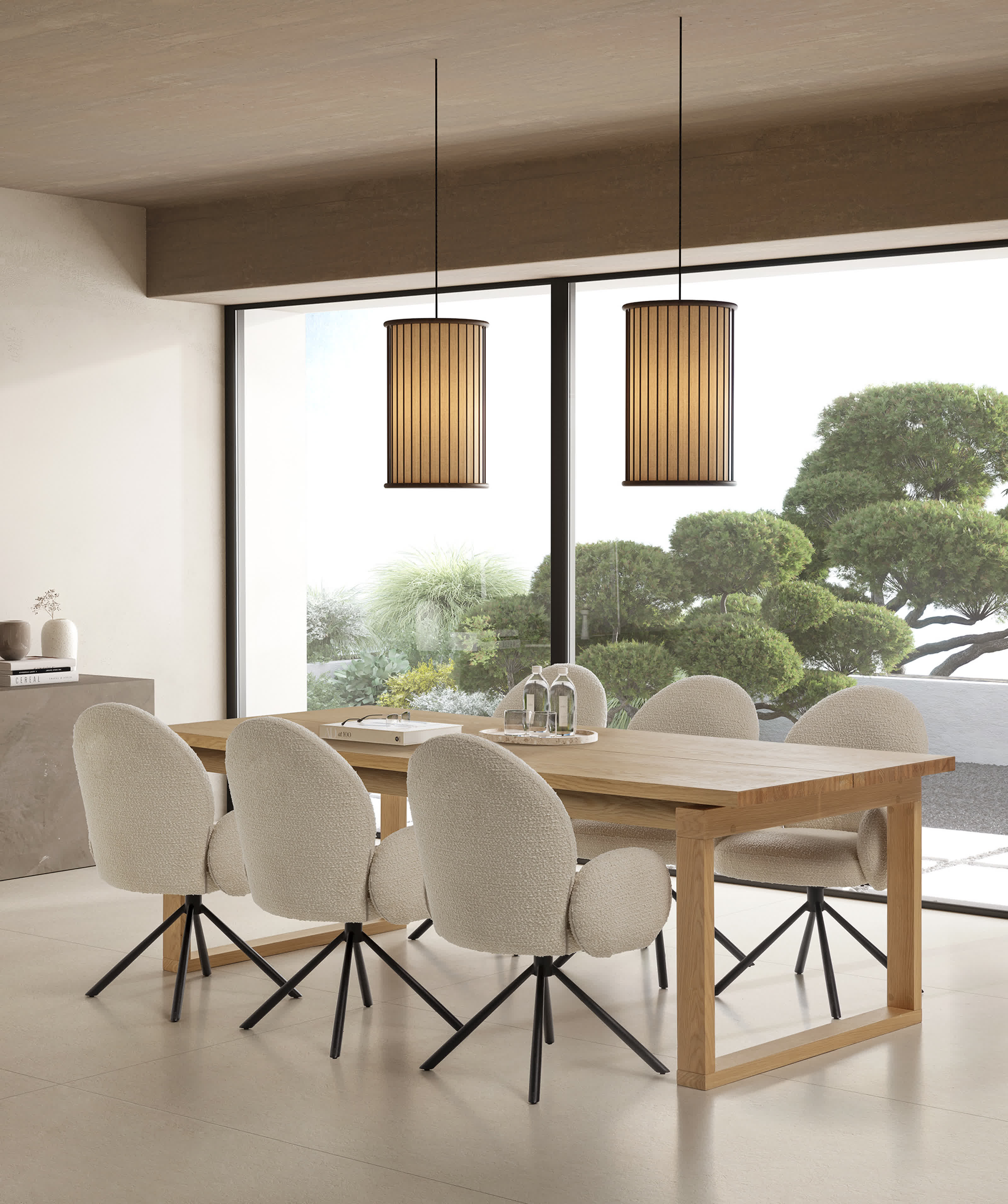 Poltrona girevole in tessuto e gambe in metallo nero Dario 49x46 h91 cm